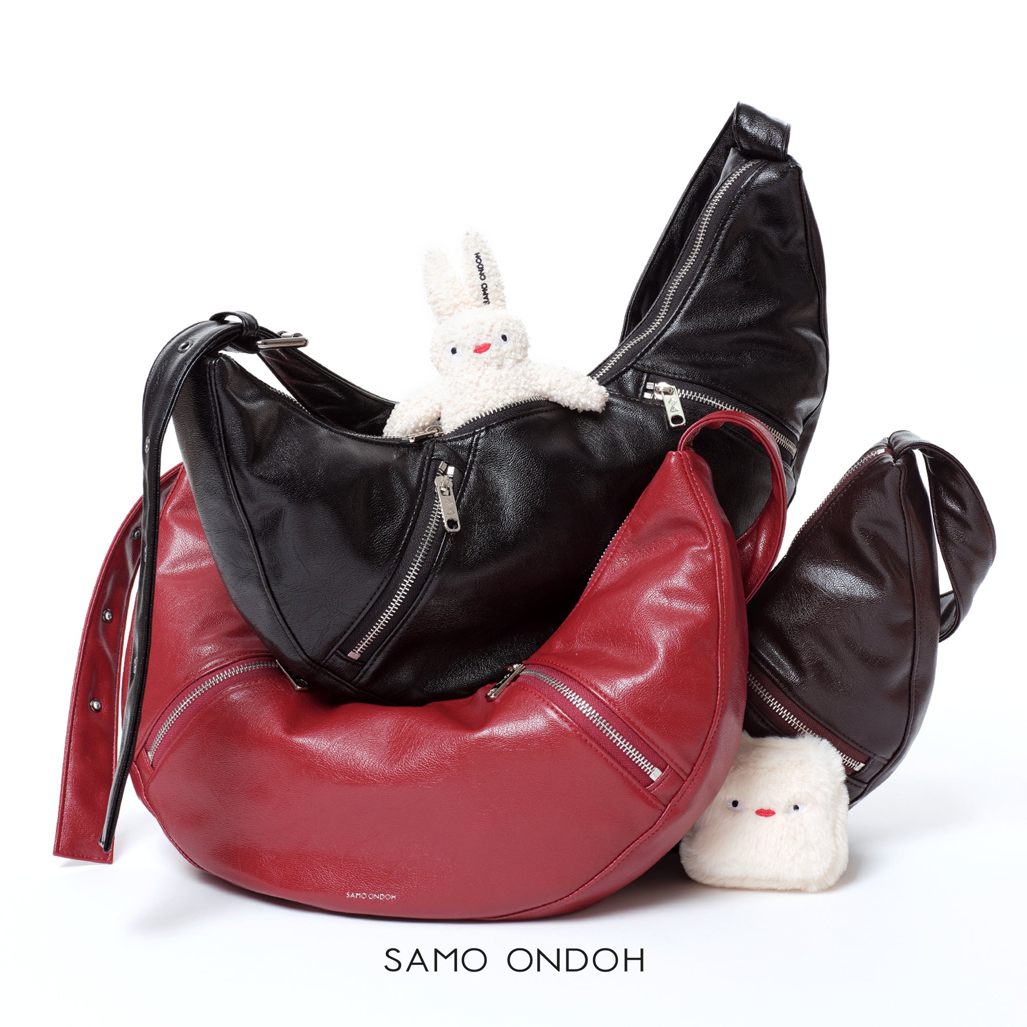 apple sling bag M goat red