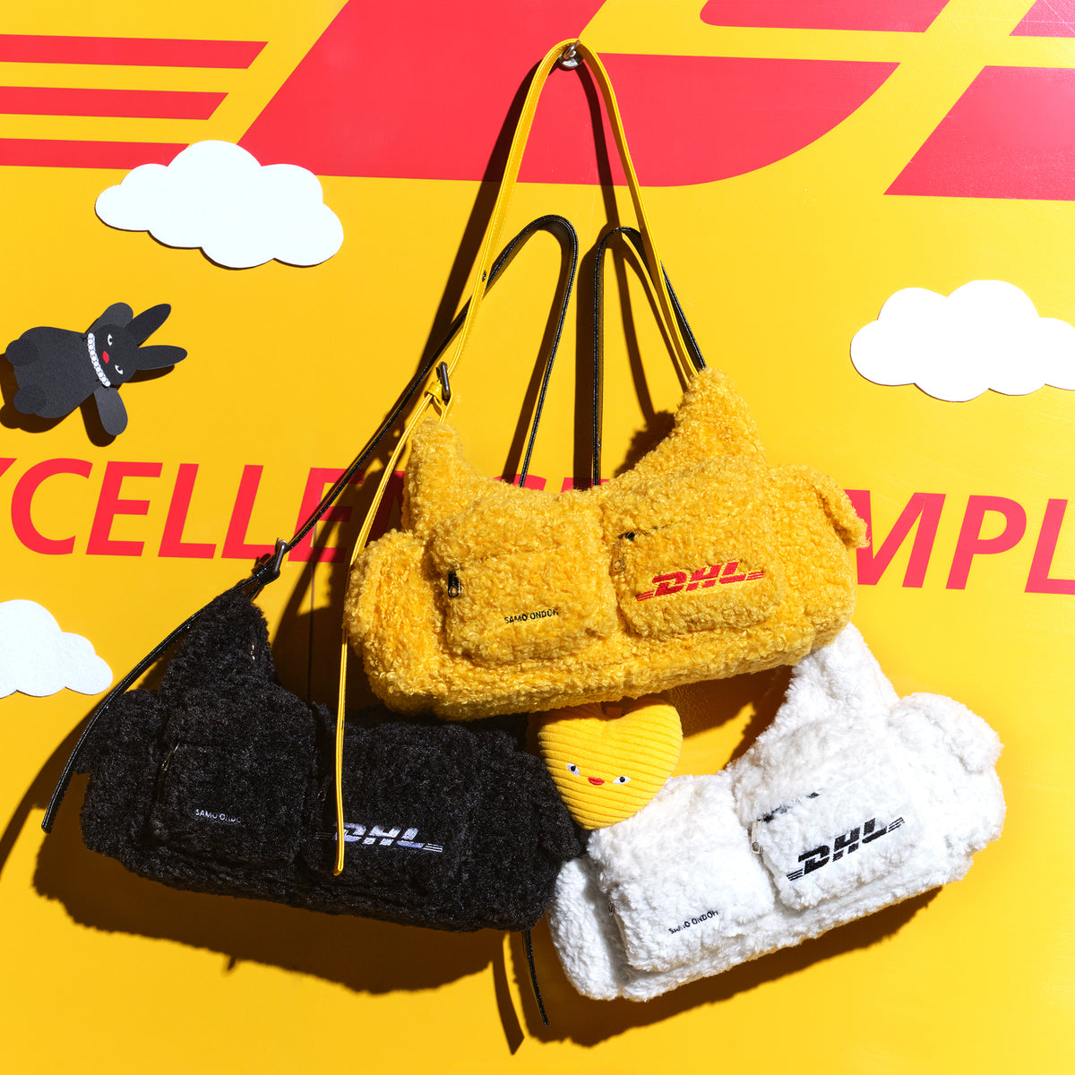 pocket mug bag M eco shearling DHL black