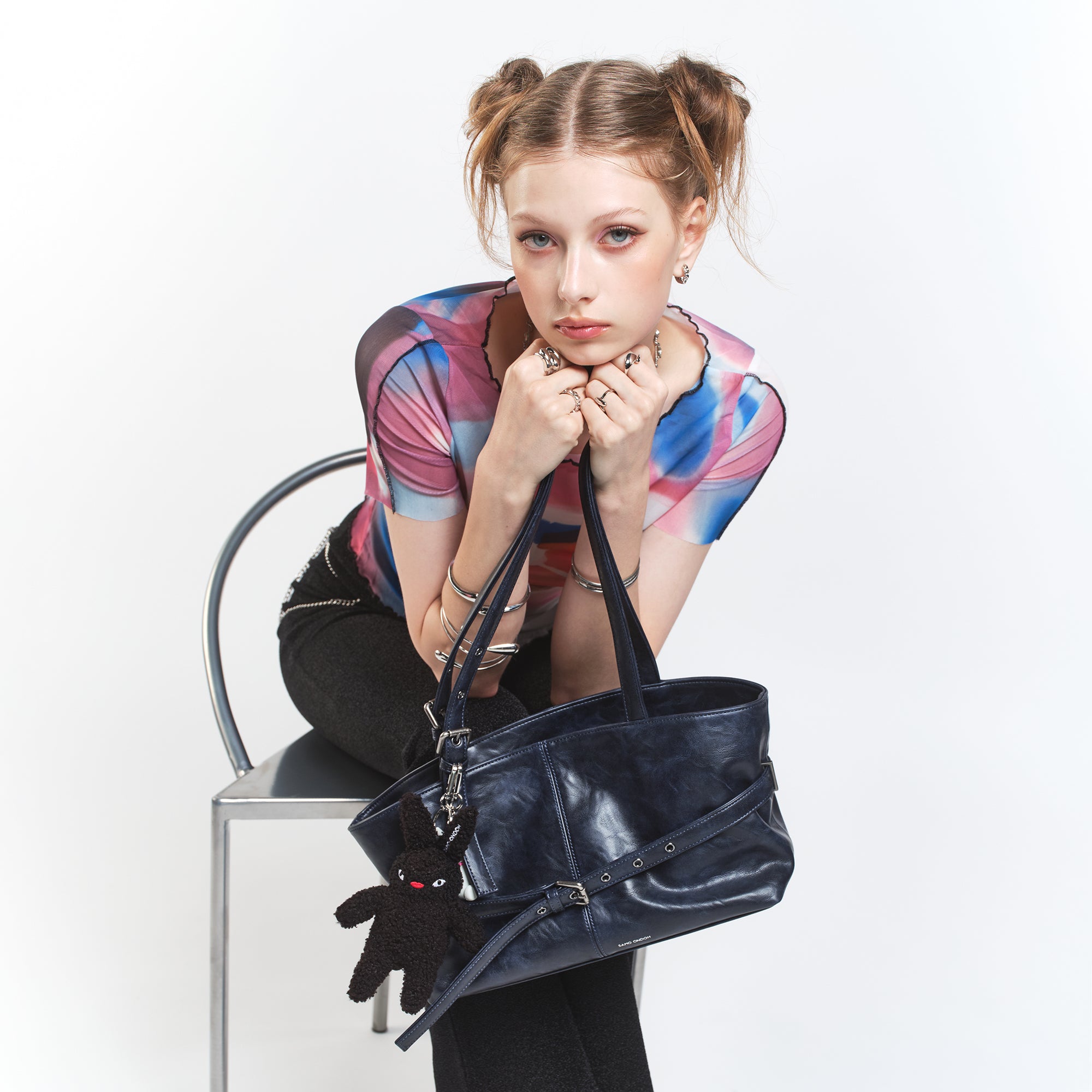 le belt bag M baked navy