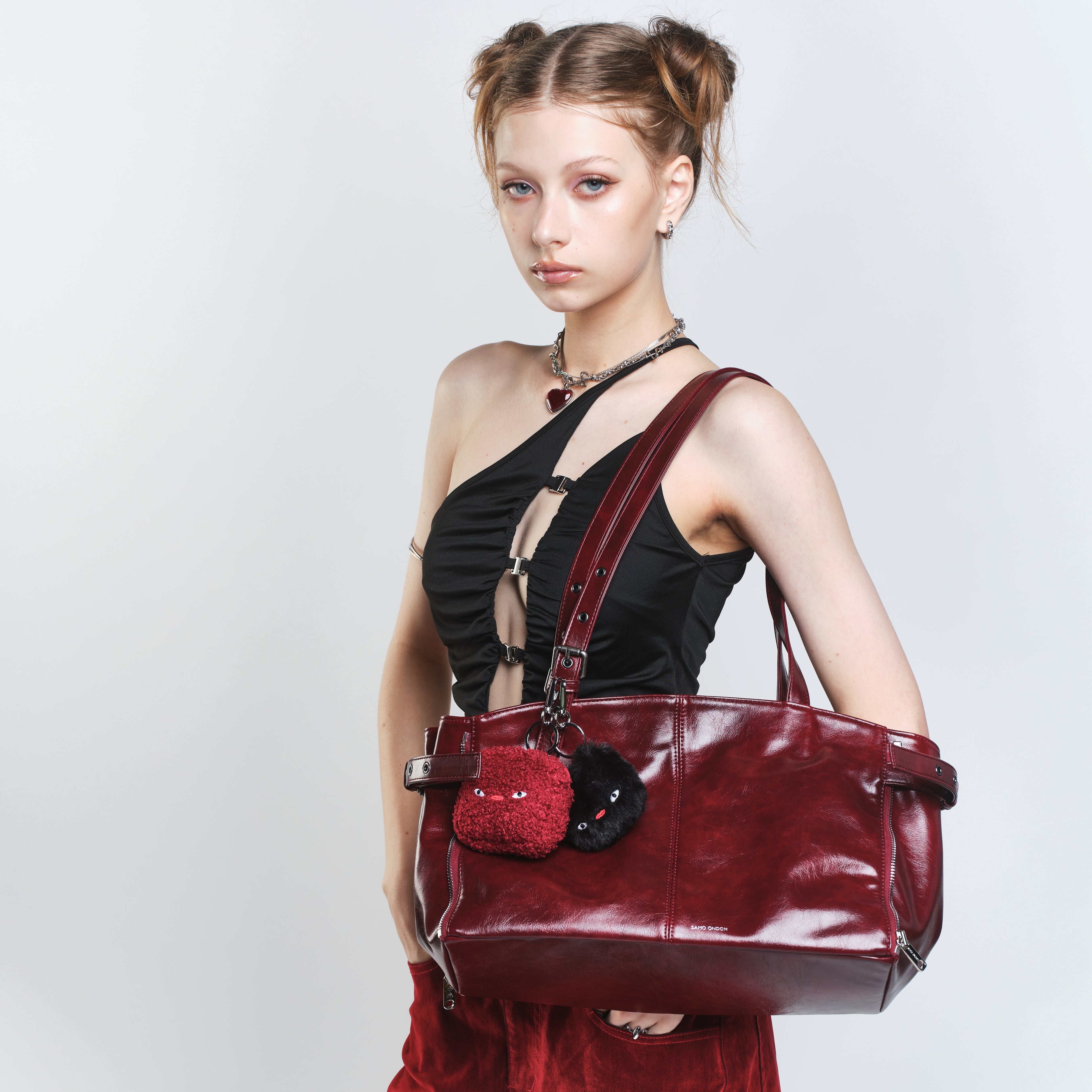 zipper shopper bag M vampire blood