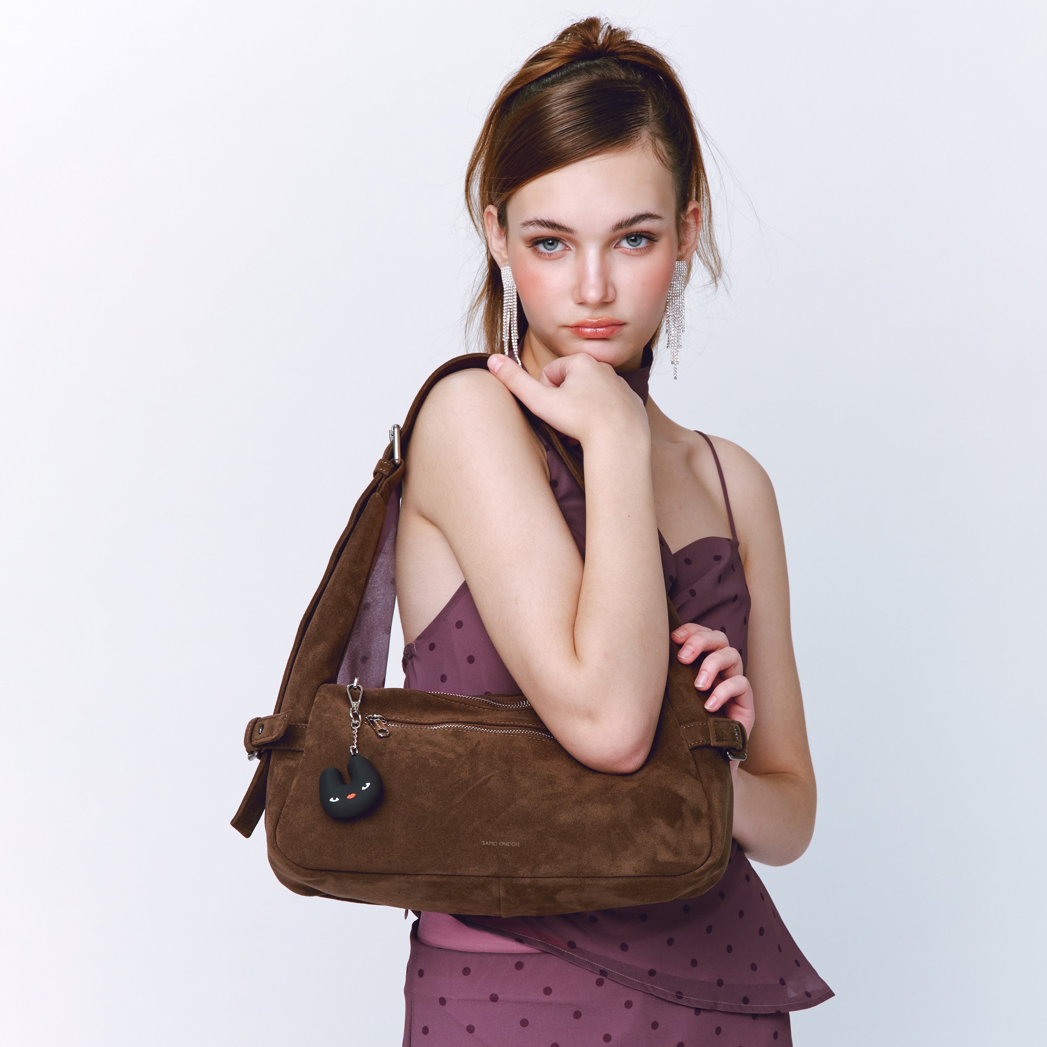 atta bag M suede brown