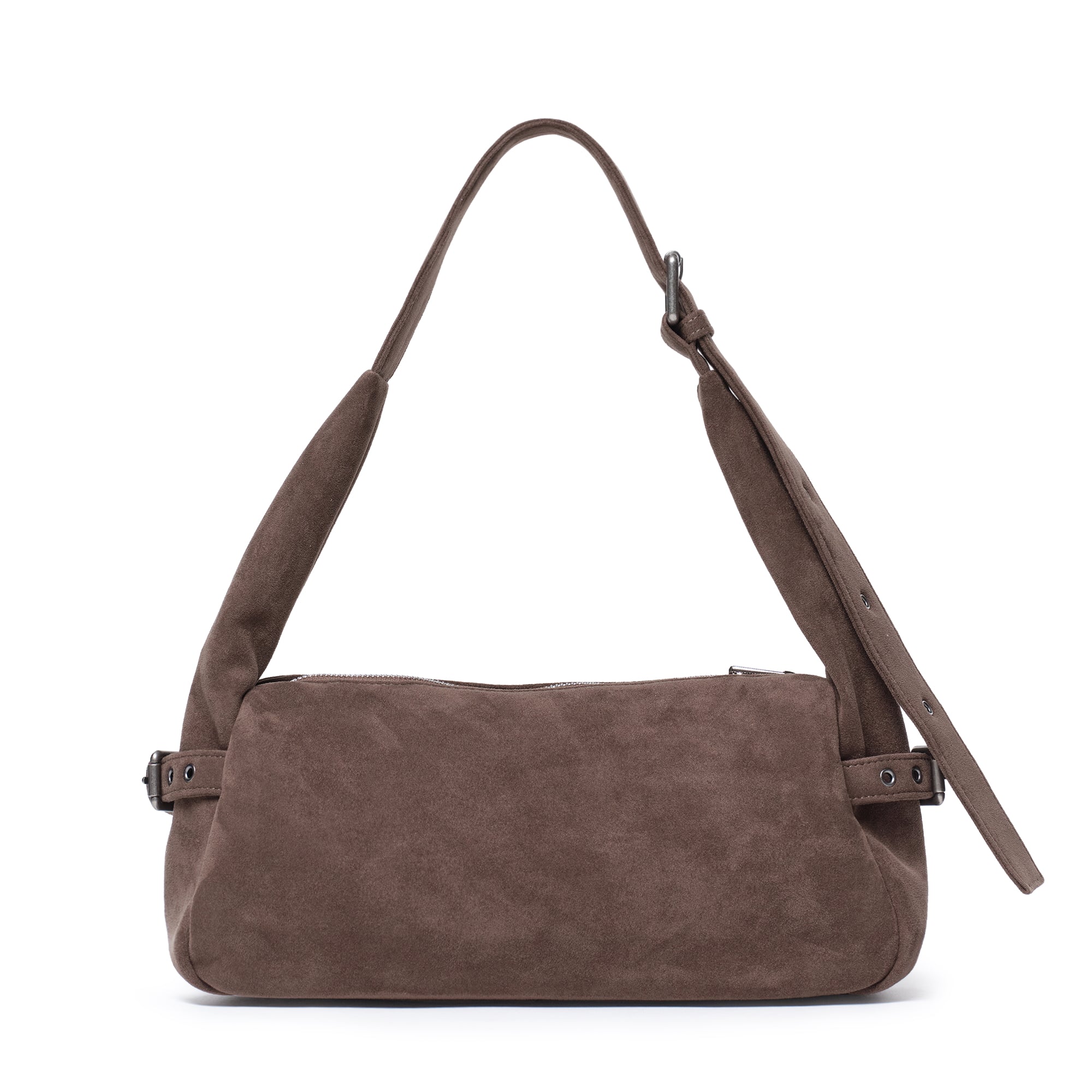 atta bag M suede khaki gray
