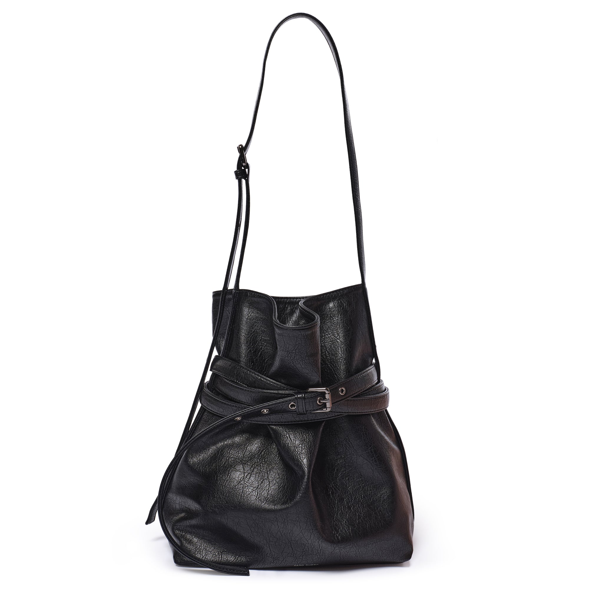 belt bucket bag M savage black