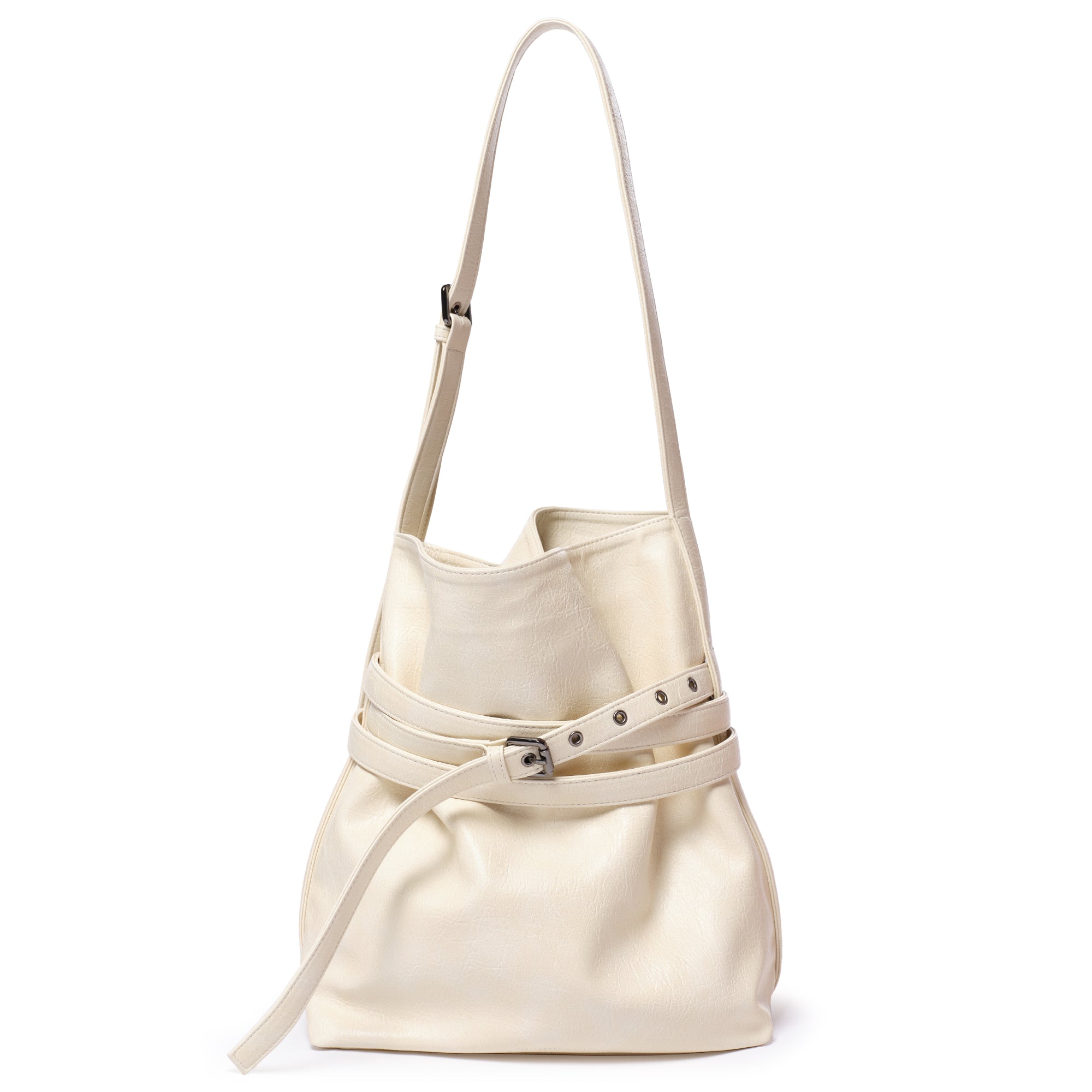 belt bucket bag M savage cream