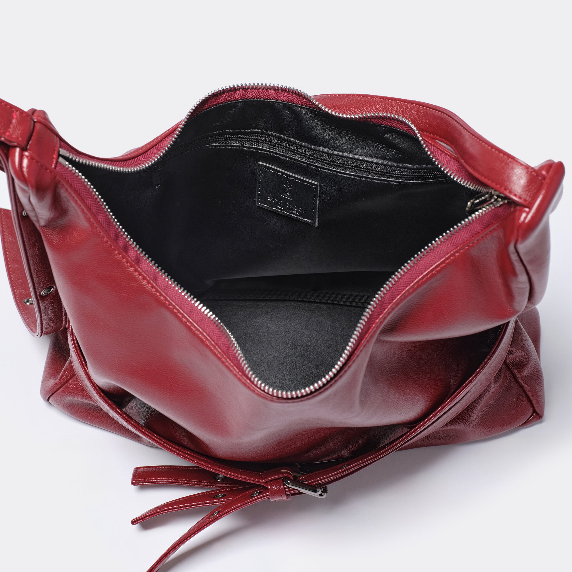 trio belt mug bag L goat red