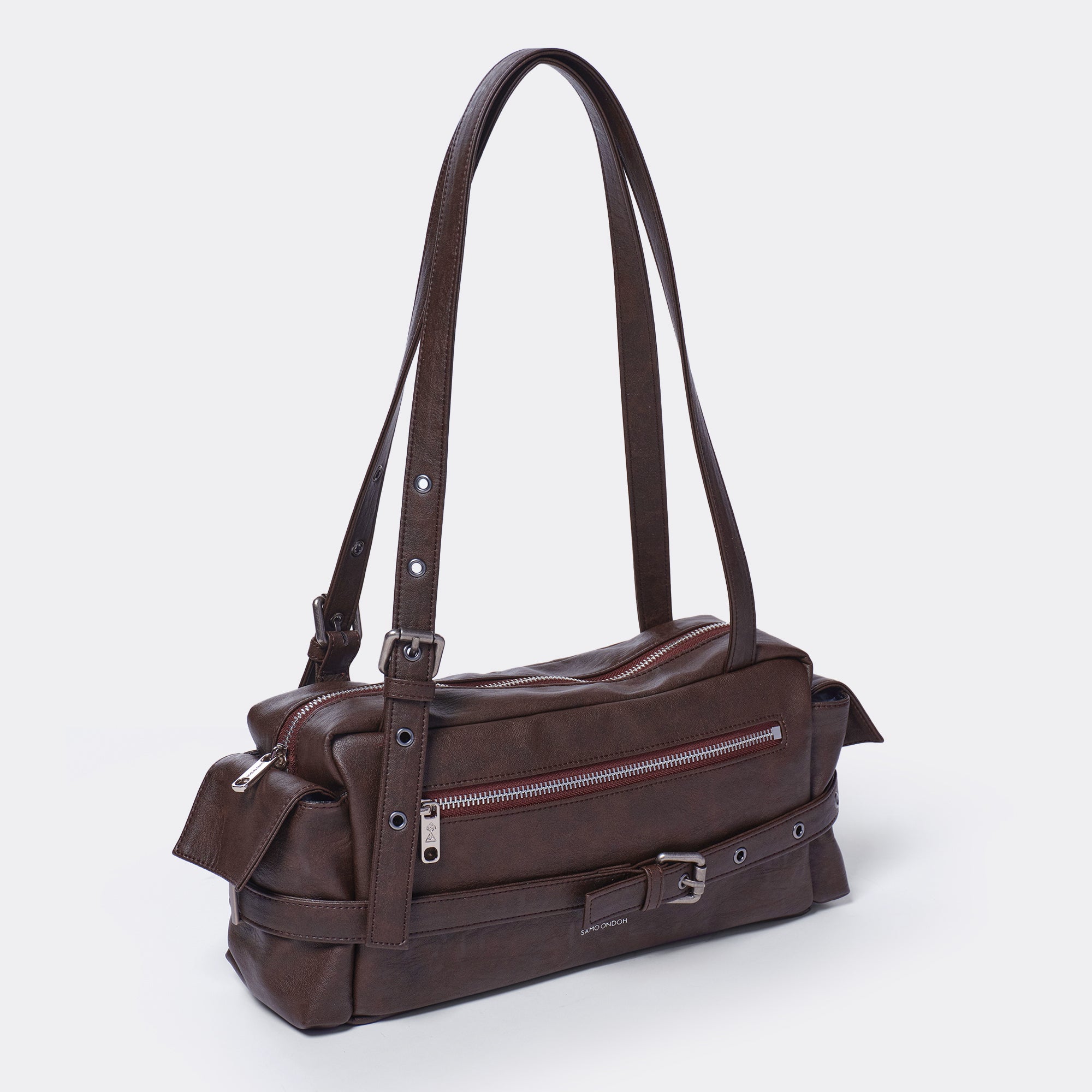 belt utility bag M brushed chocolate