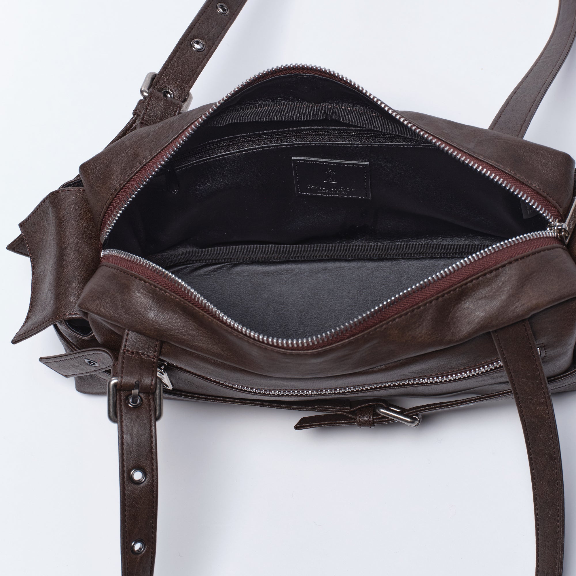 belt utility bag M brushed chocolate