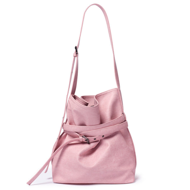 belt bucket bag M brushed pink