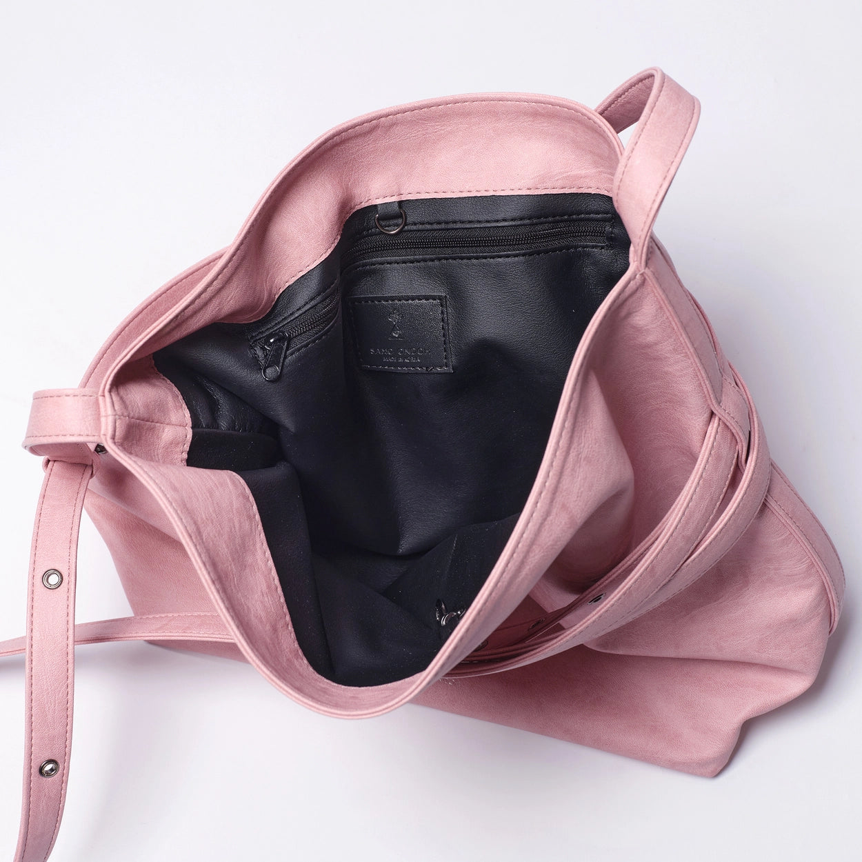 belt bucket bag M brushed pink