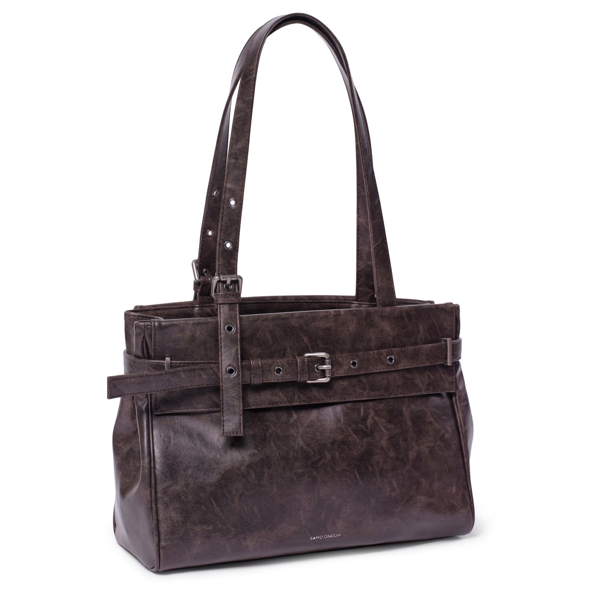 belt flap bag M baked moca