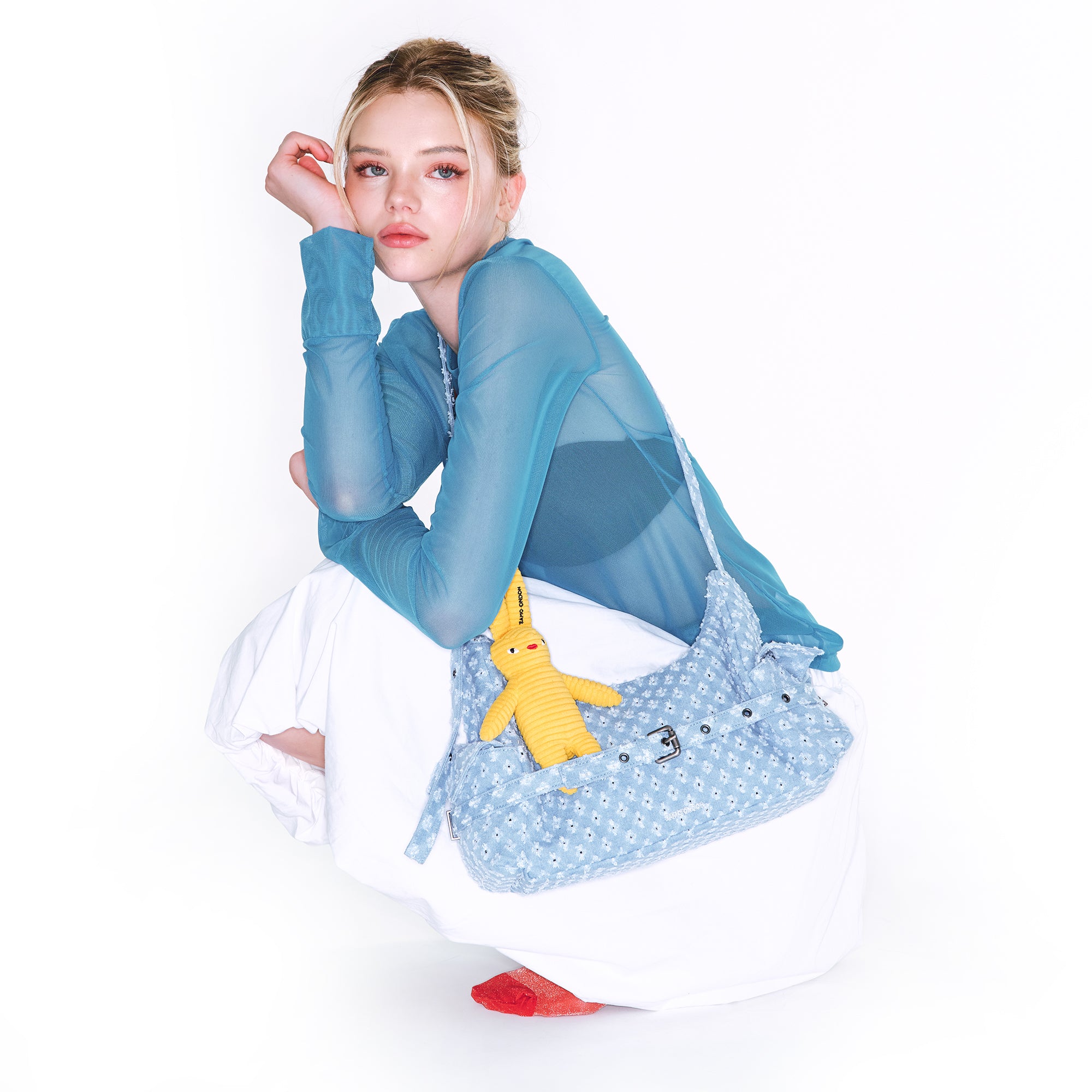 belt mondo bag M punching blue