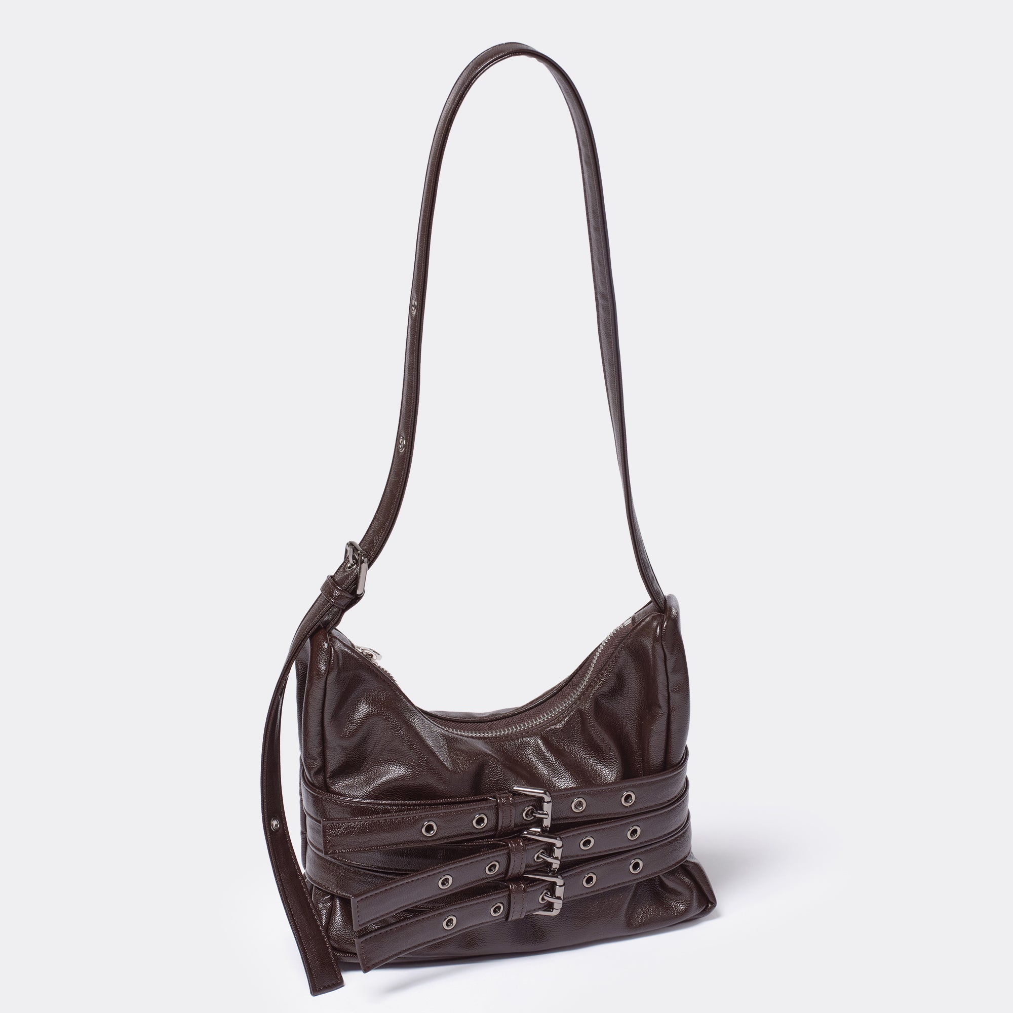 trio belt mug bag M goat chocolate