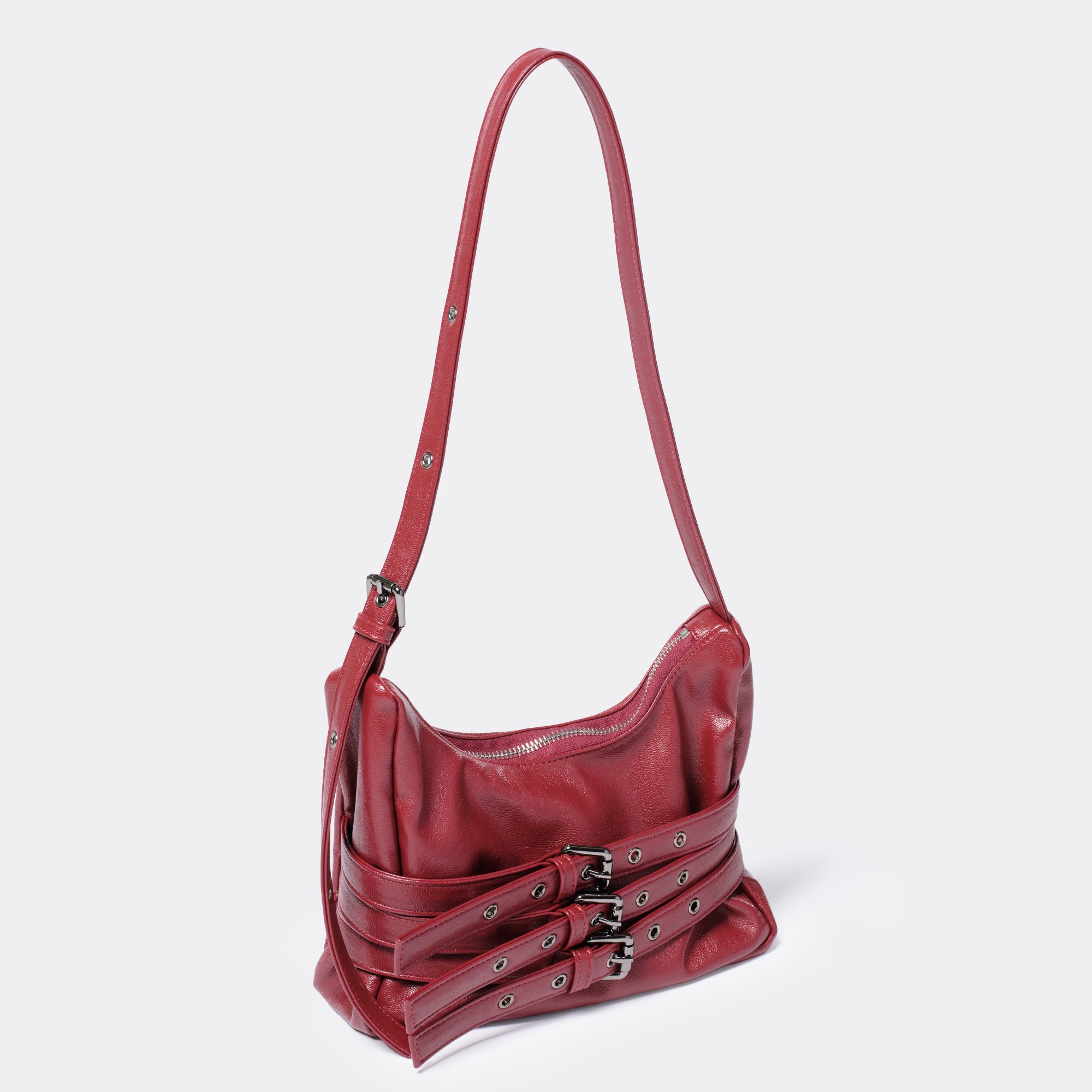 trio belt mug bag M goat red