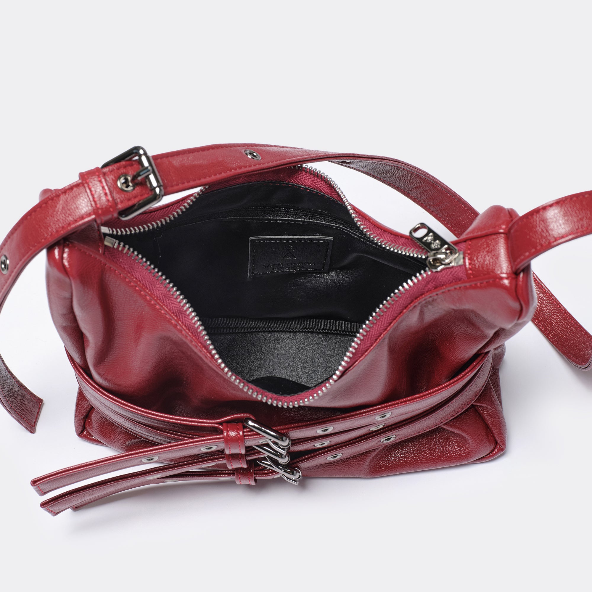 trio belt mug bag M goat red
