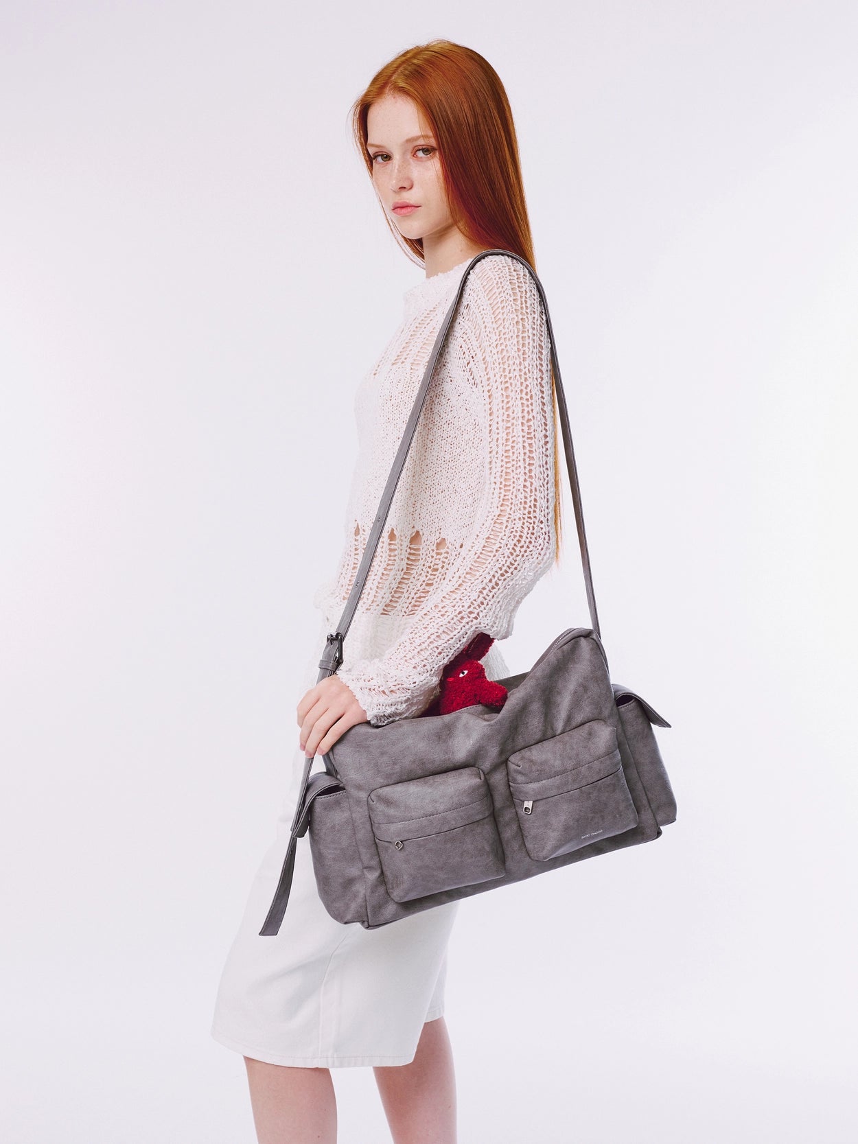 cross utility bag L brushed gray
