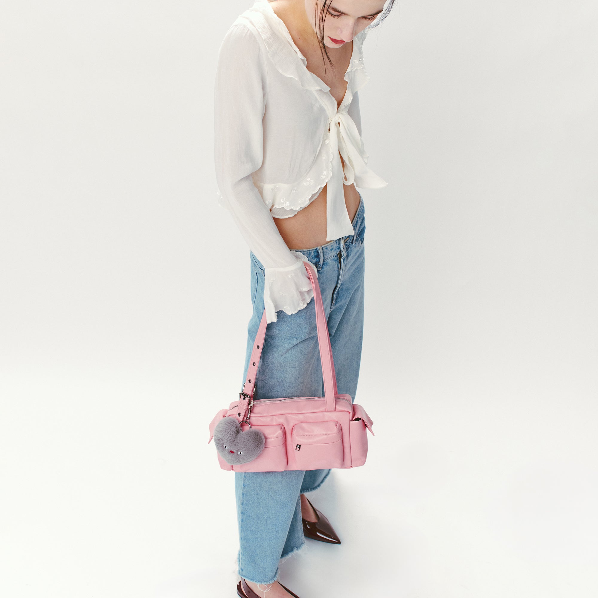 pocket utility bag M goat pink