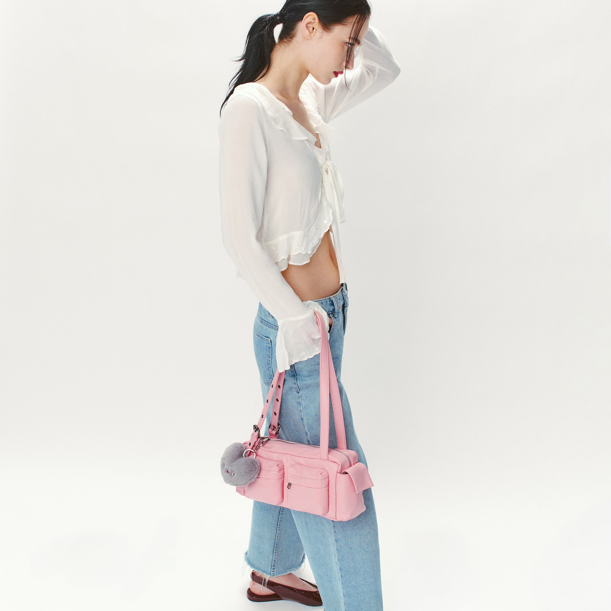 pocket utility bag M goat pink
