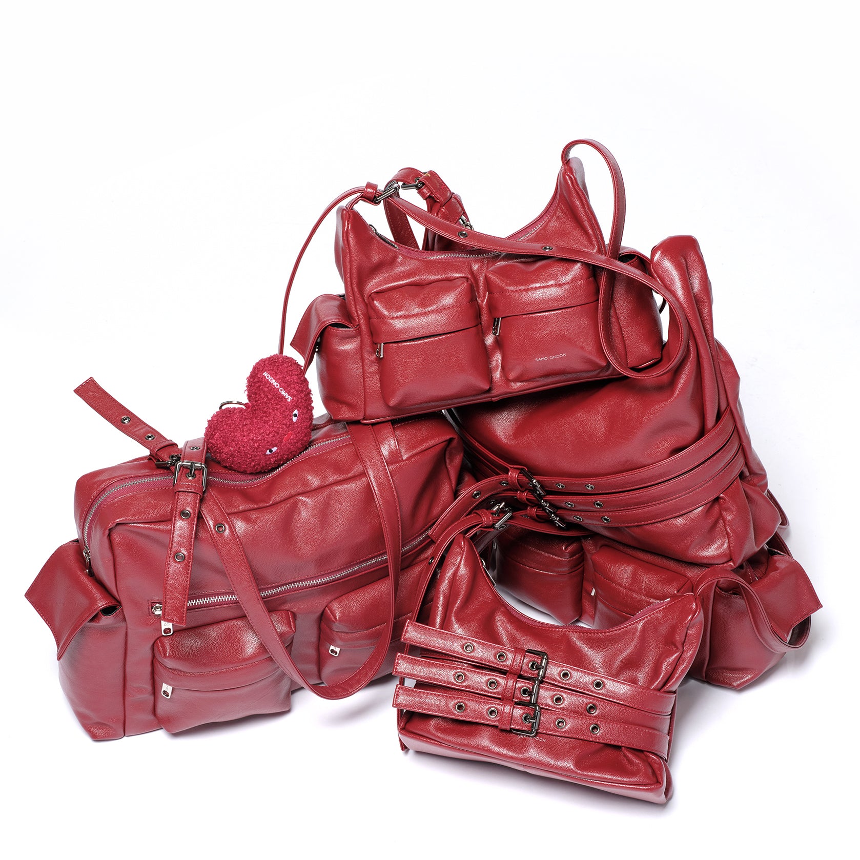 pocket mug bag L goat red