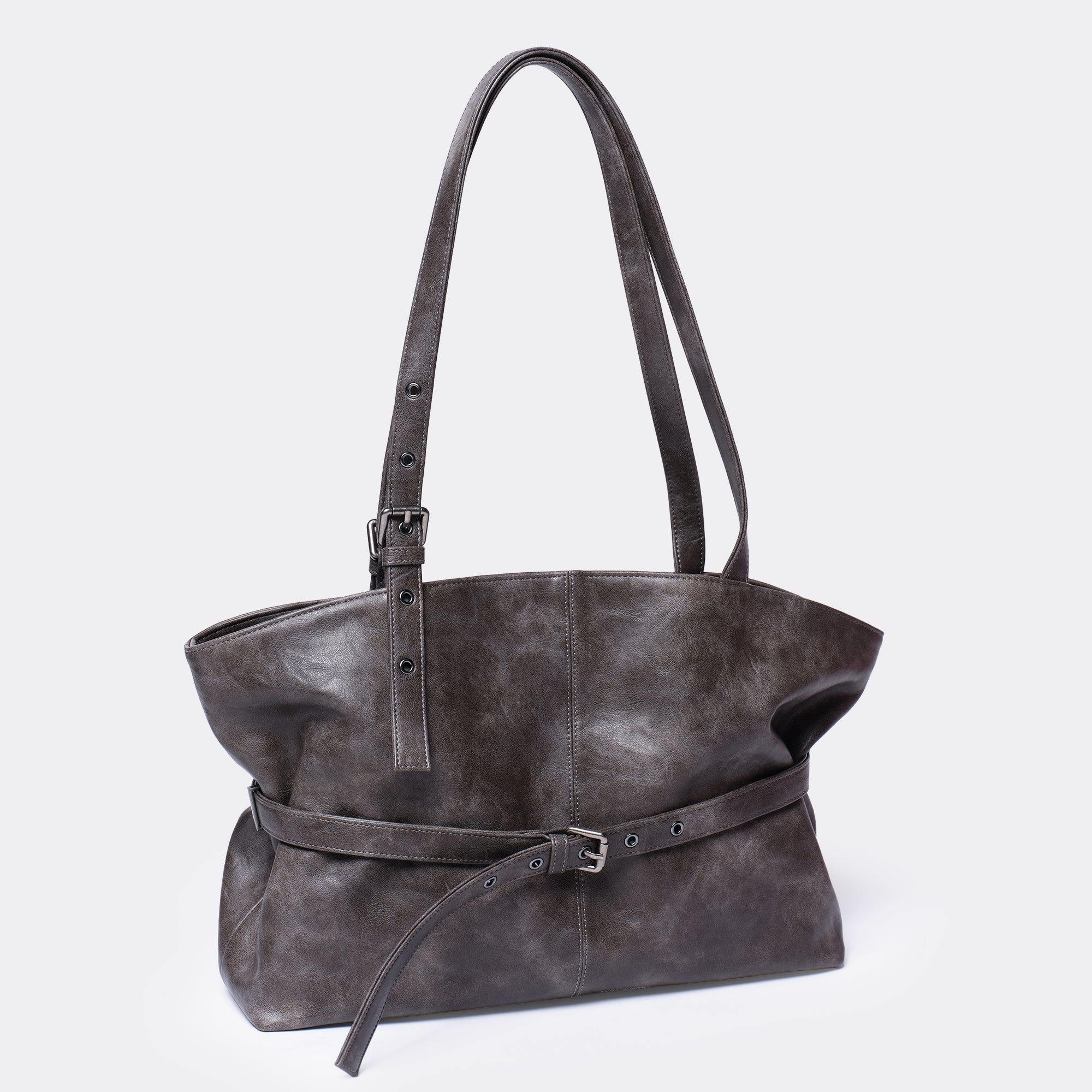 le belt bag L baked gray