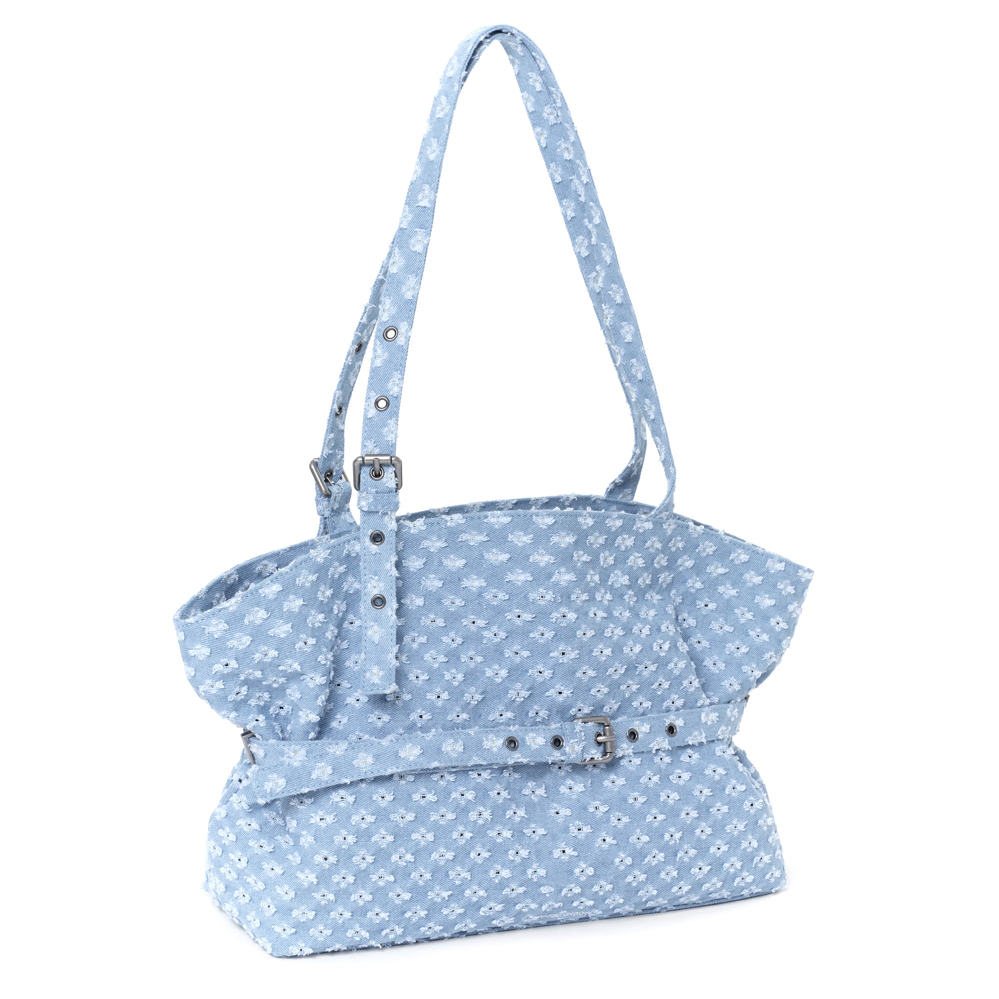 le belt bag L punching blue