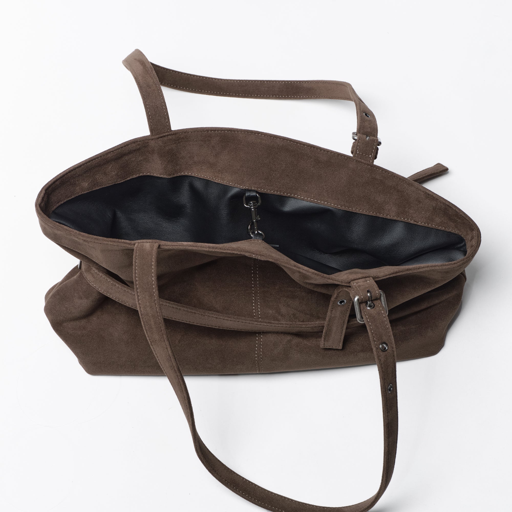 le belt bag L suede khaki gray