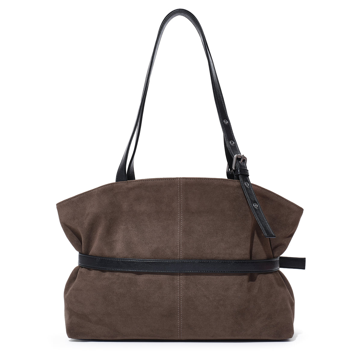(re-designed) le belt bag L suede khakigray