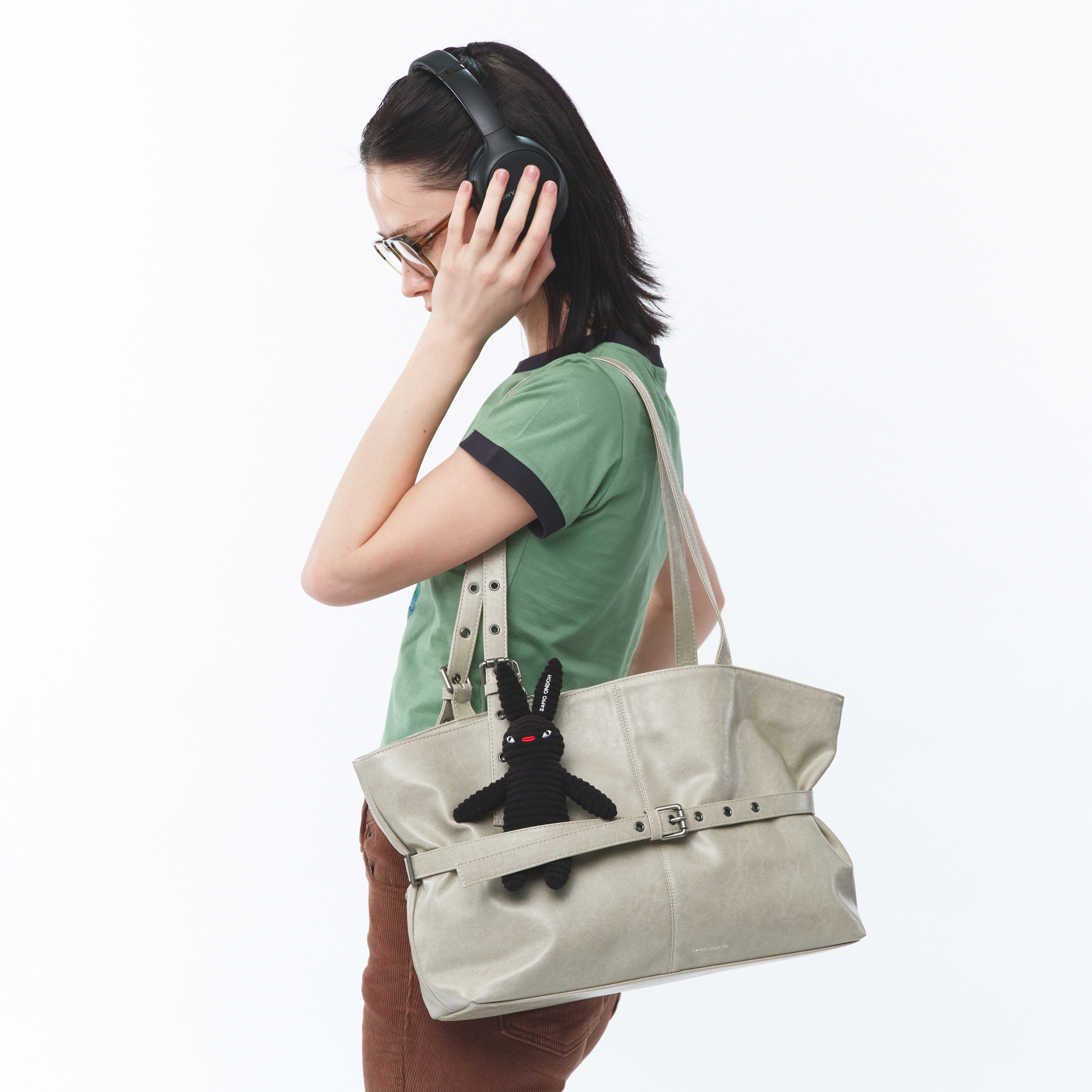 le belt bag L veg cream