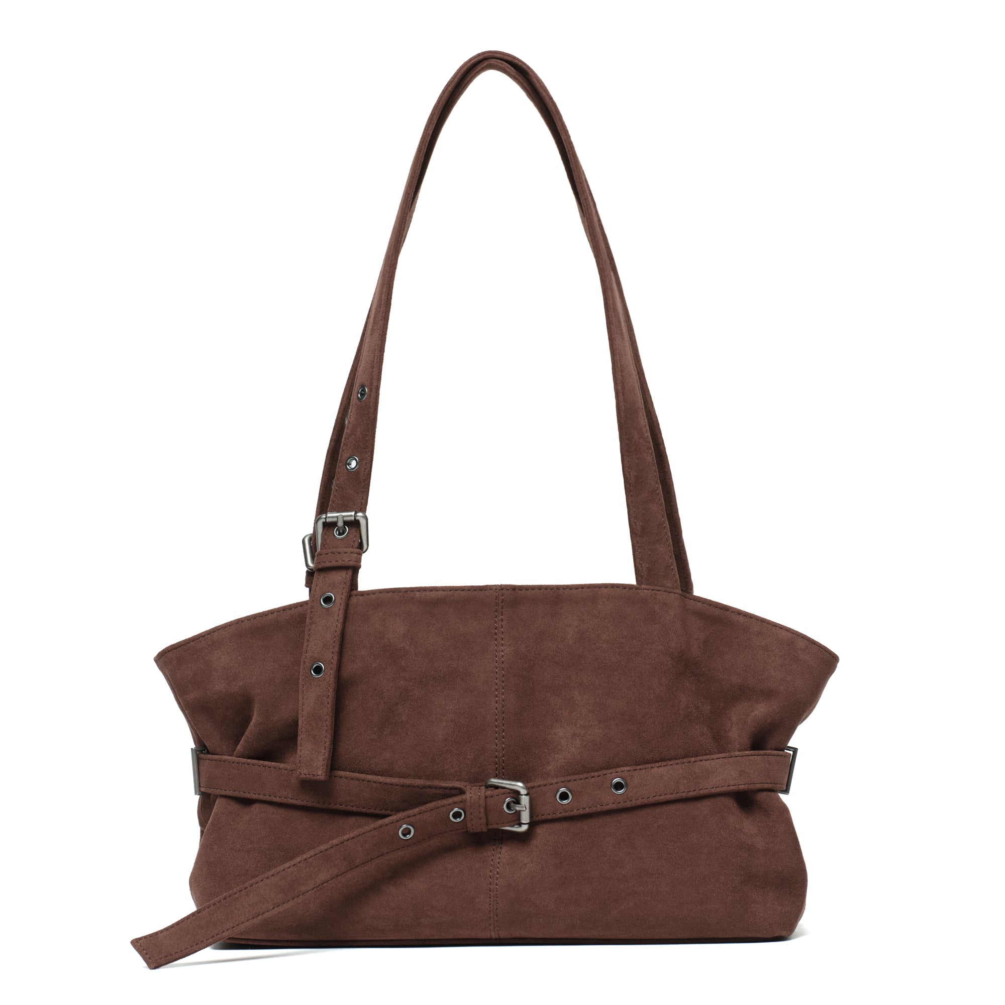 le belt bag M suede brown