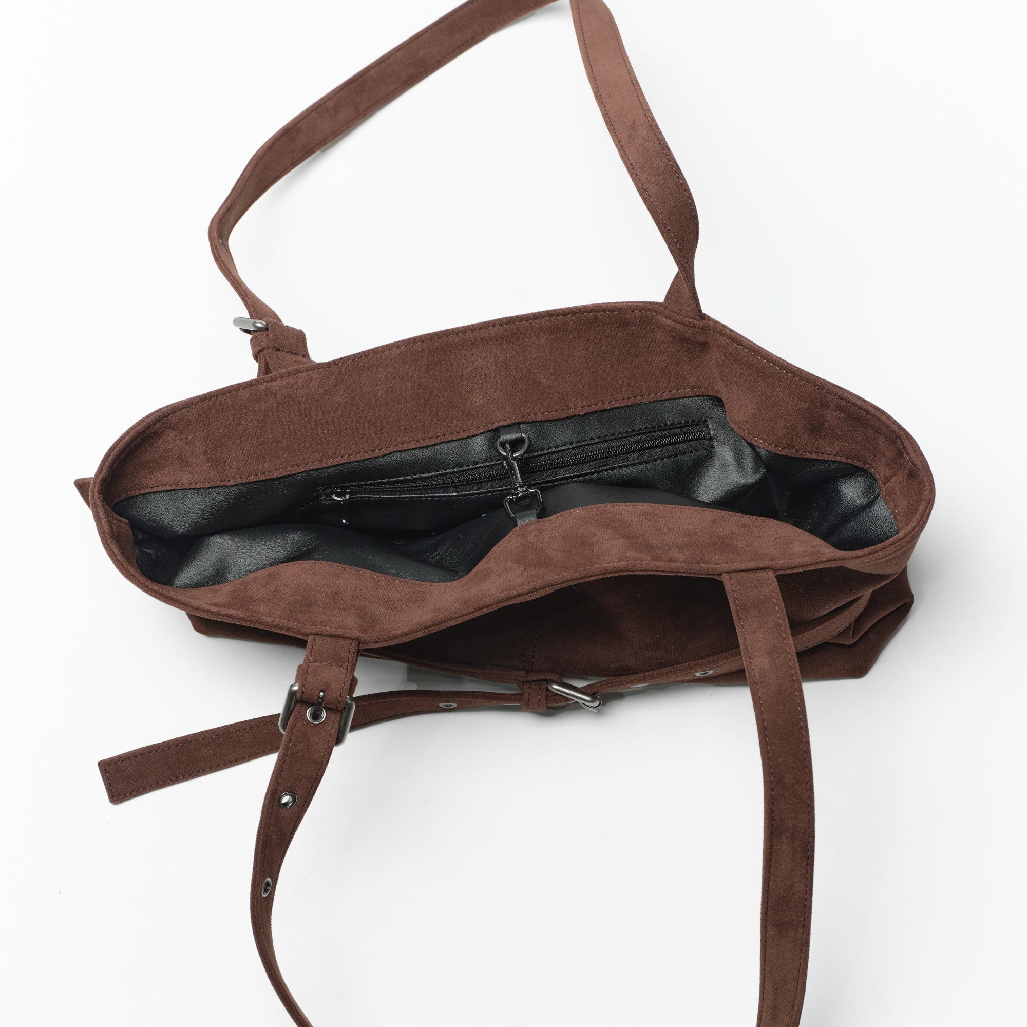le belt bag M suede brown