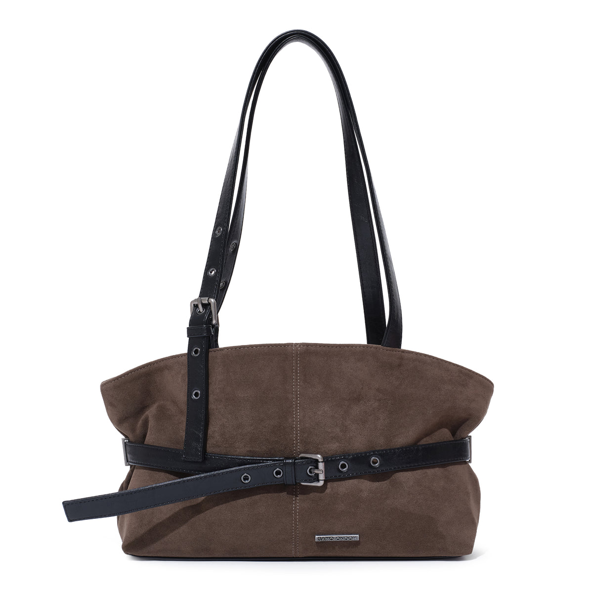 (re-designed) le belt bag M suede khakigray