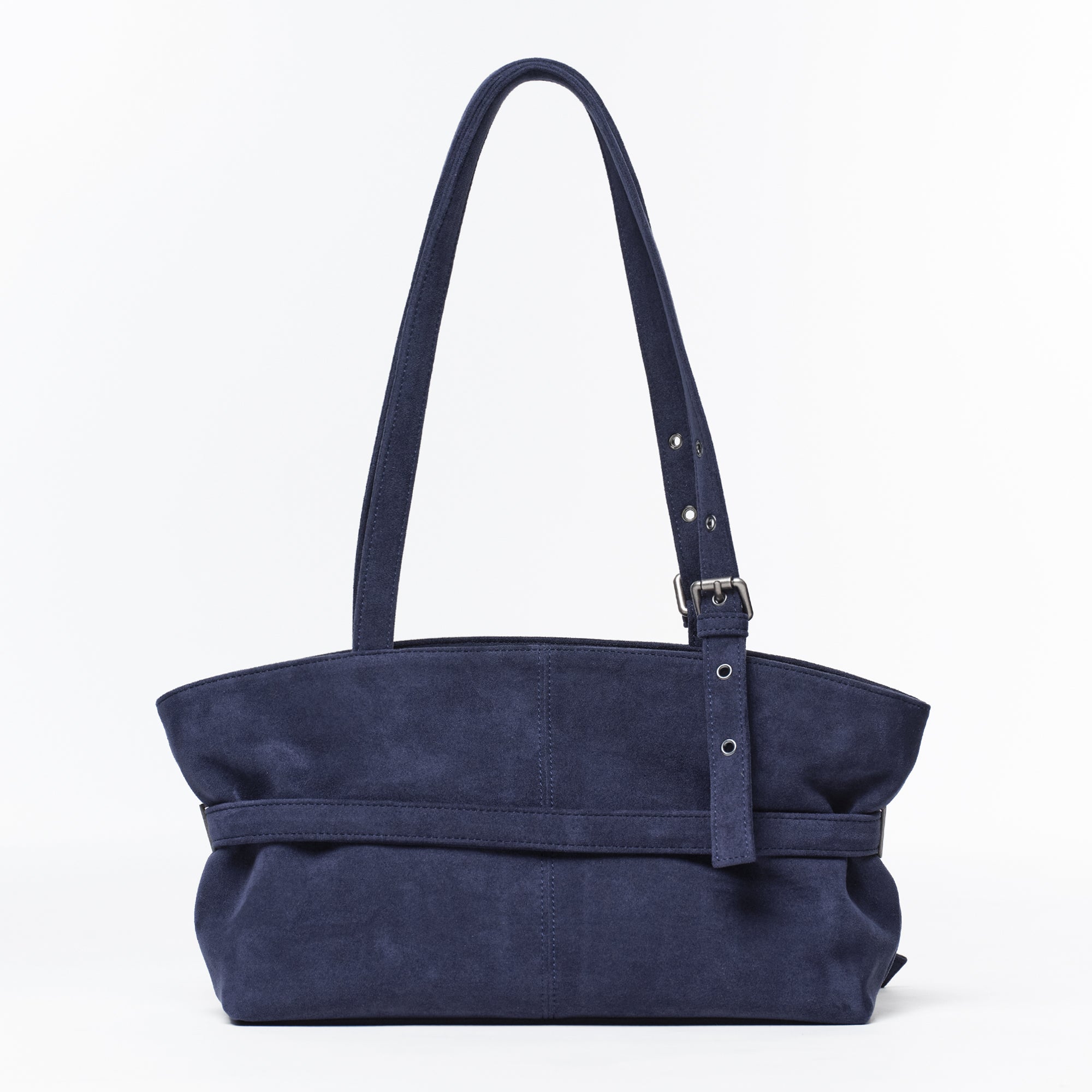 le belt bag M suede navy