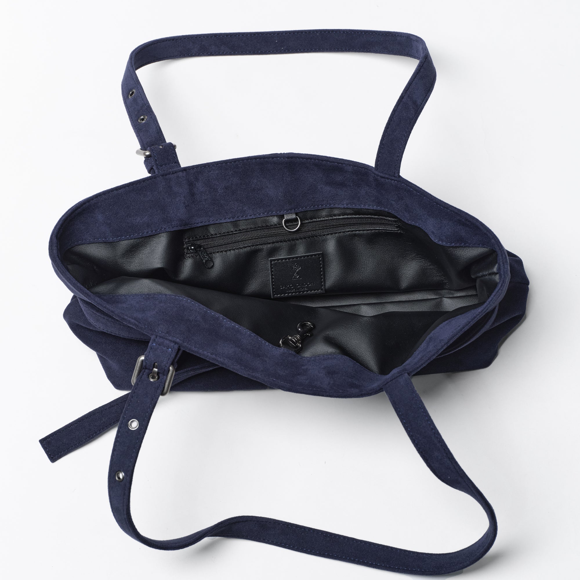 le belt bag M suede navy