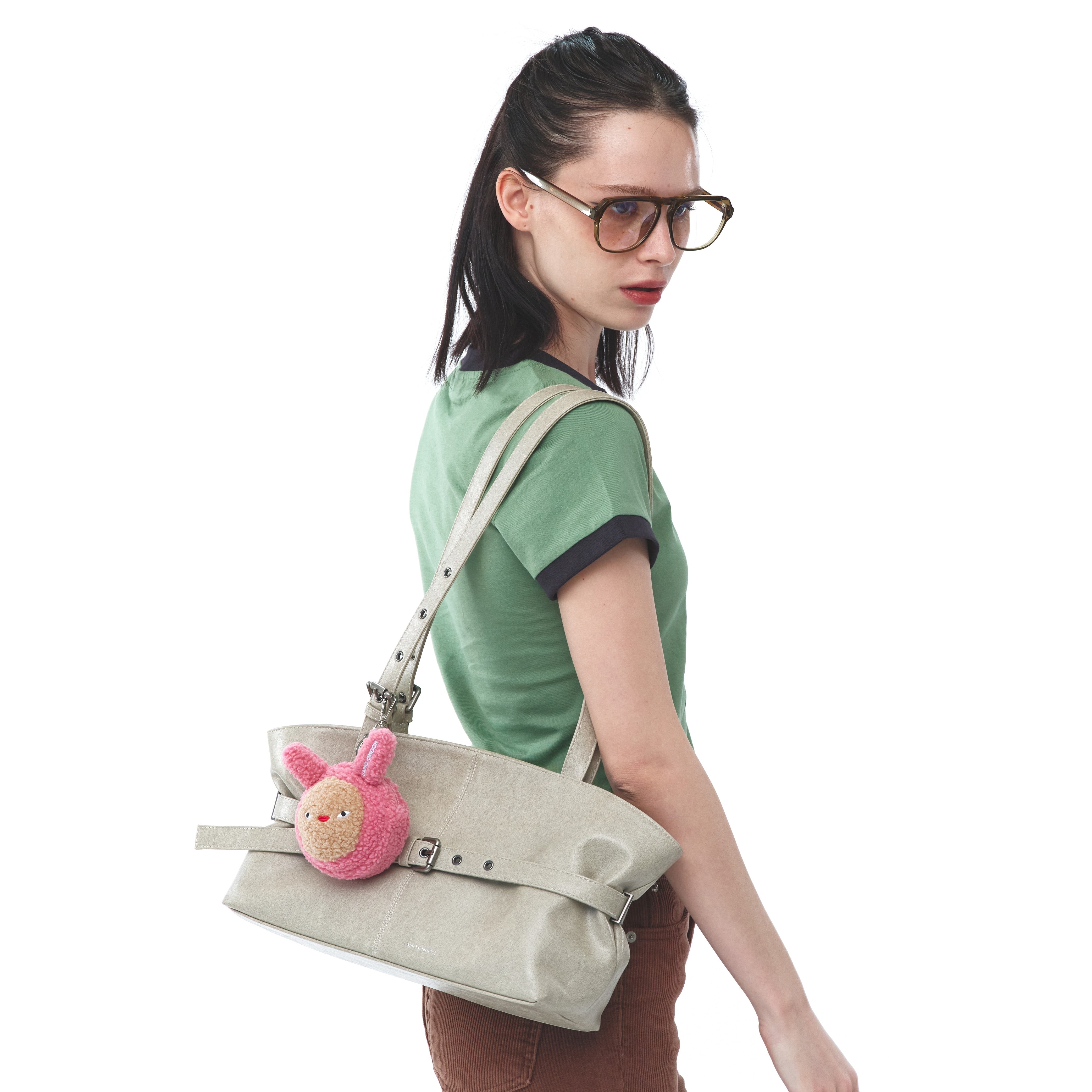 le belt bag M veg cream