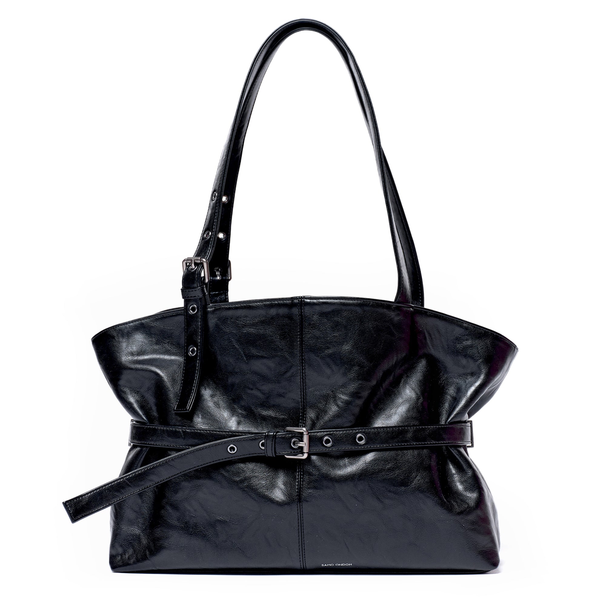 le belt bag L baked black