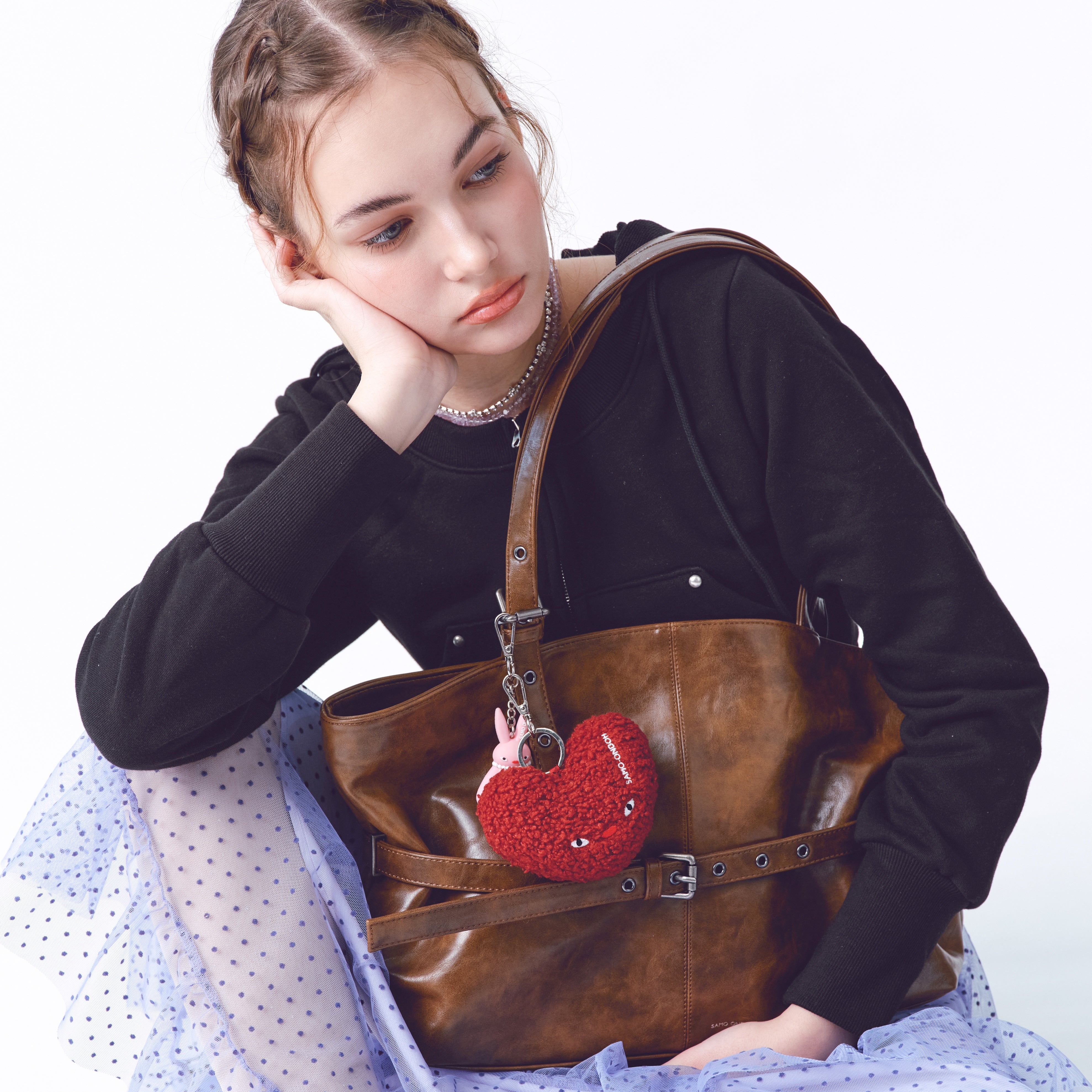 le belt bag L baked tan