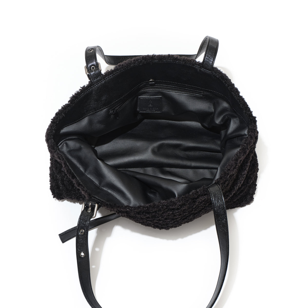 le belt bag L eco shearling DHL black