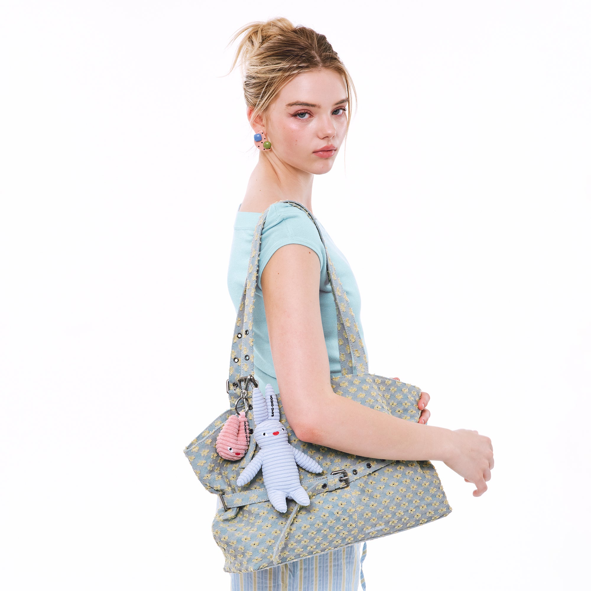 le belt bag L punching yellow