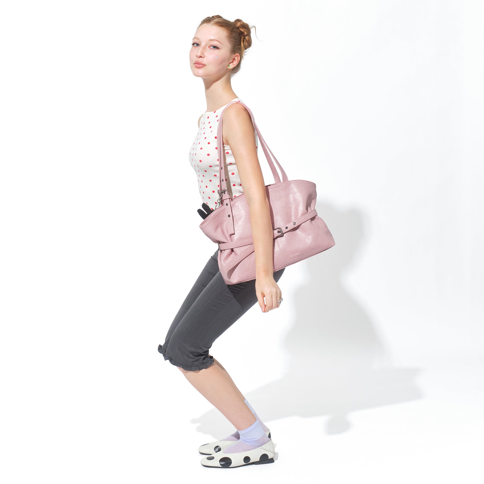 le belt bag L veg pink