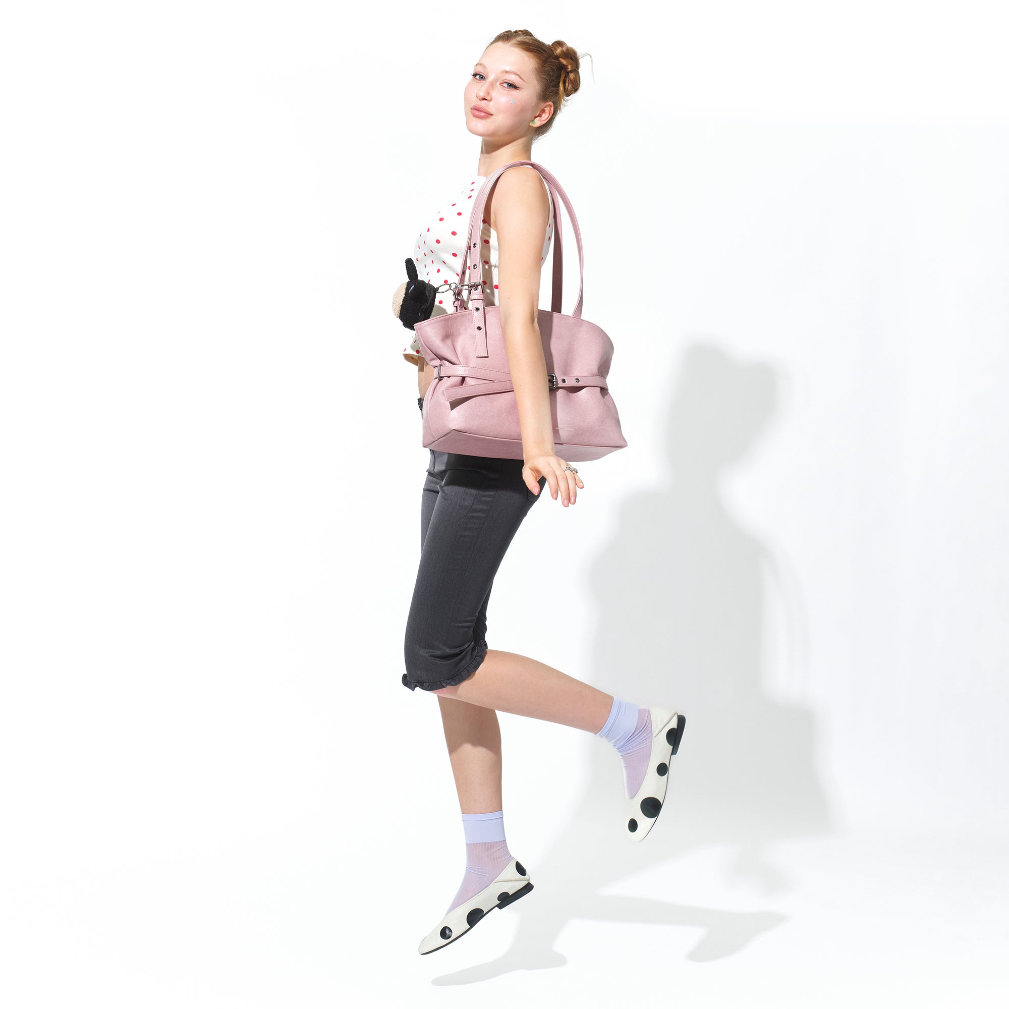 le belt bag L veg pink