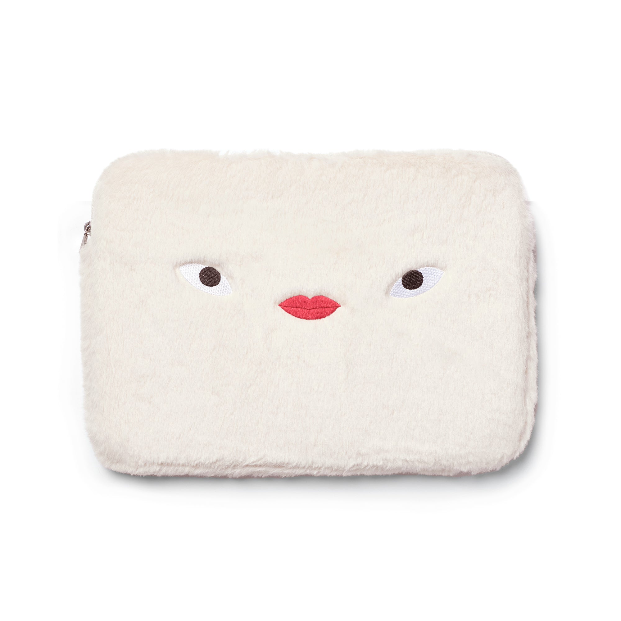 nemoyom laptop case 14inch eco fur ivory