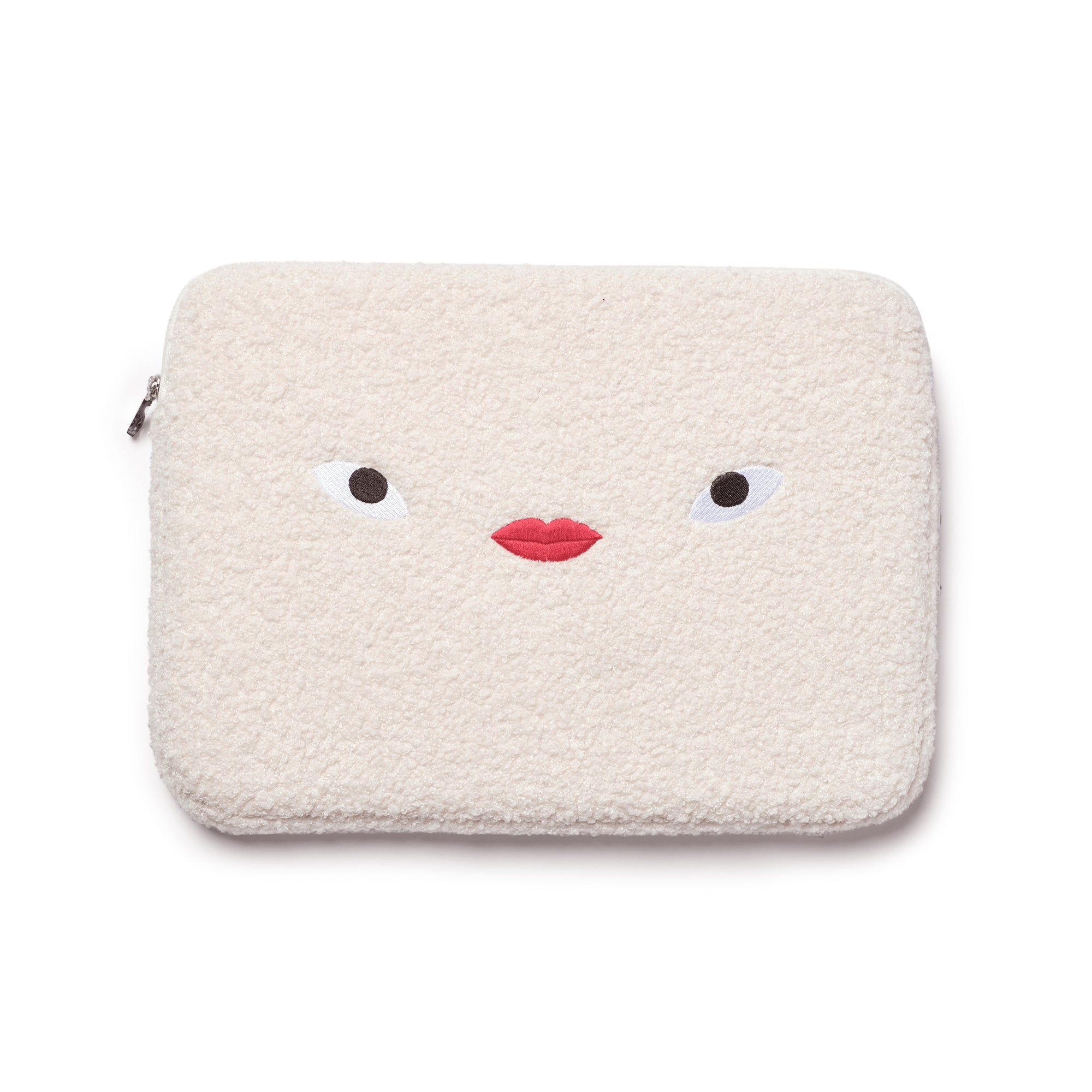 nemoyom laptop case 14inch eco shearling ivory