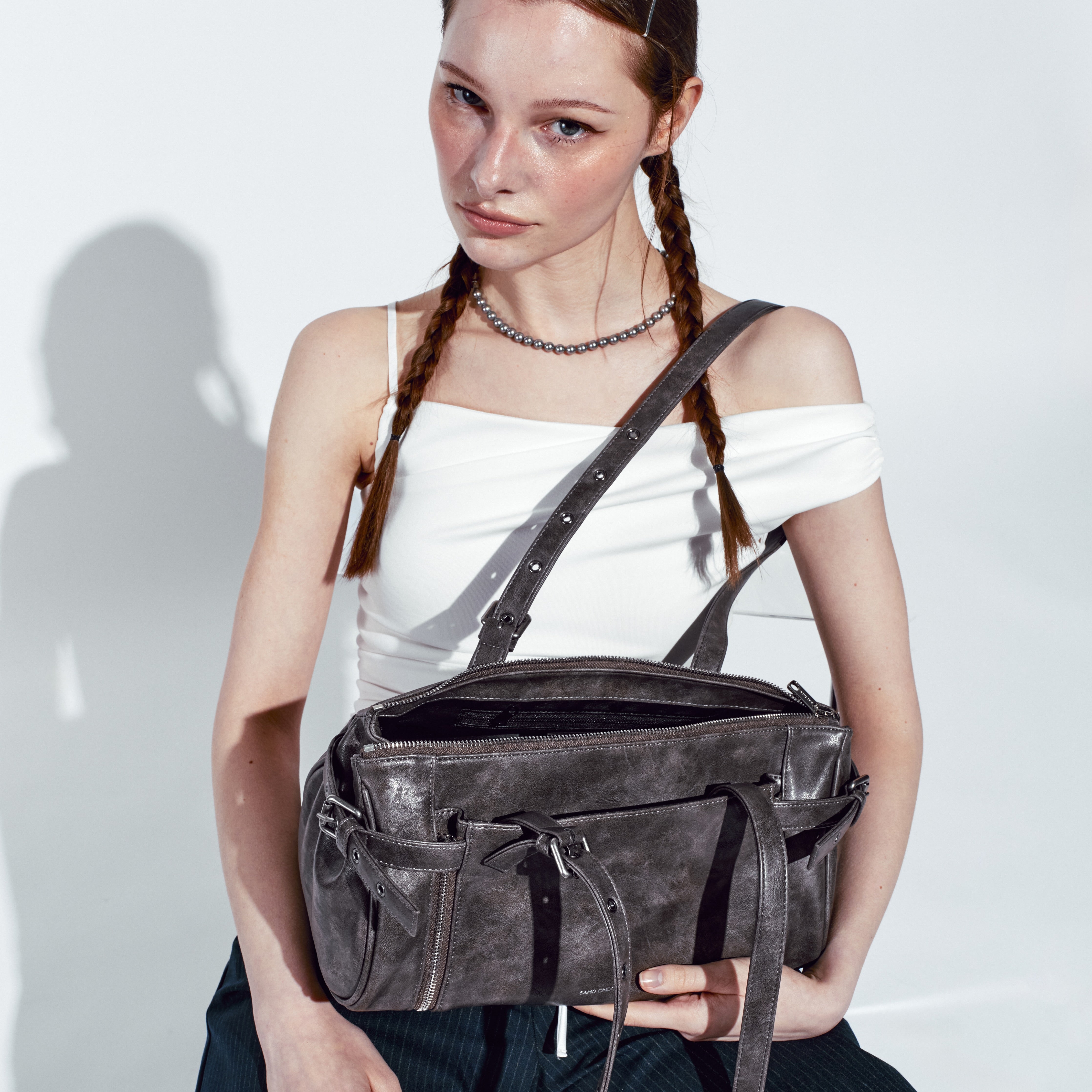 (restock Aug 31) nouvelle bag M baked gray