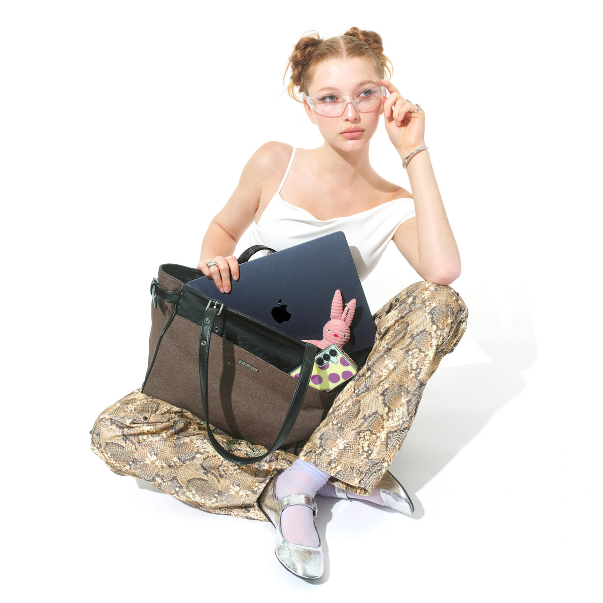 nouvelle shopper bag L raw brown