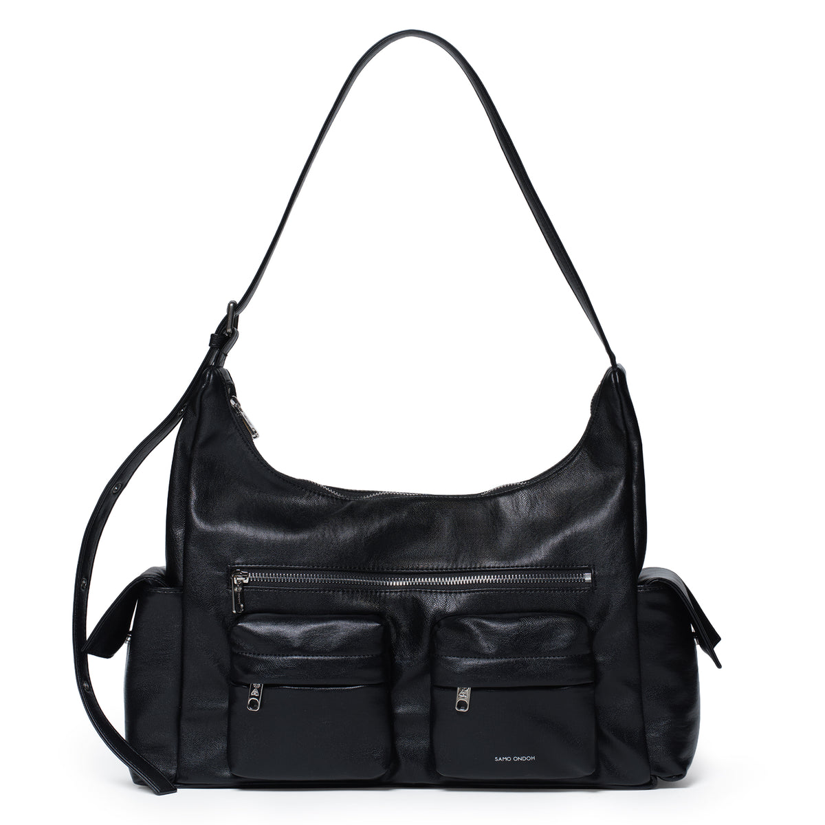 pocket mug bag L nappa black