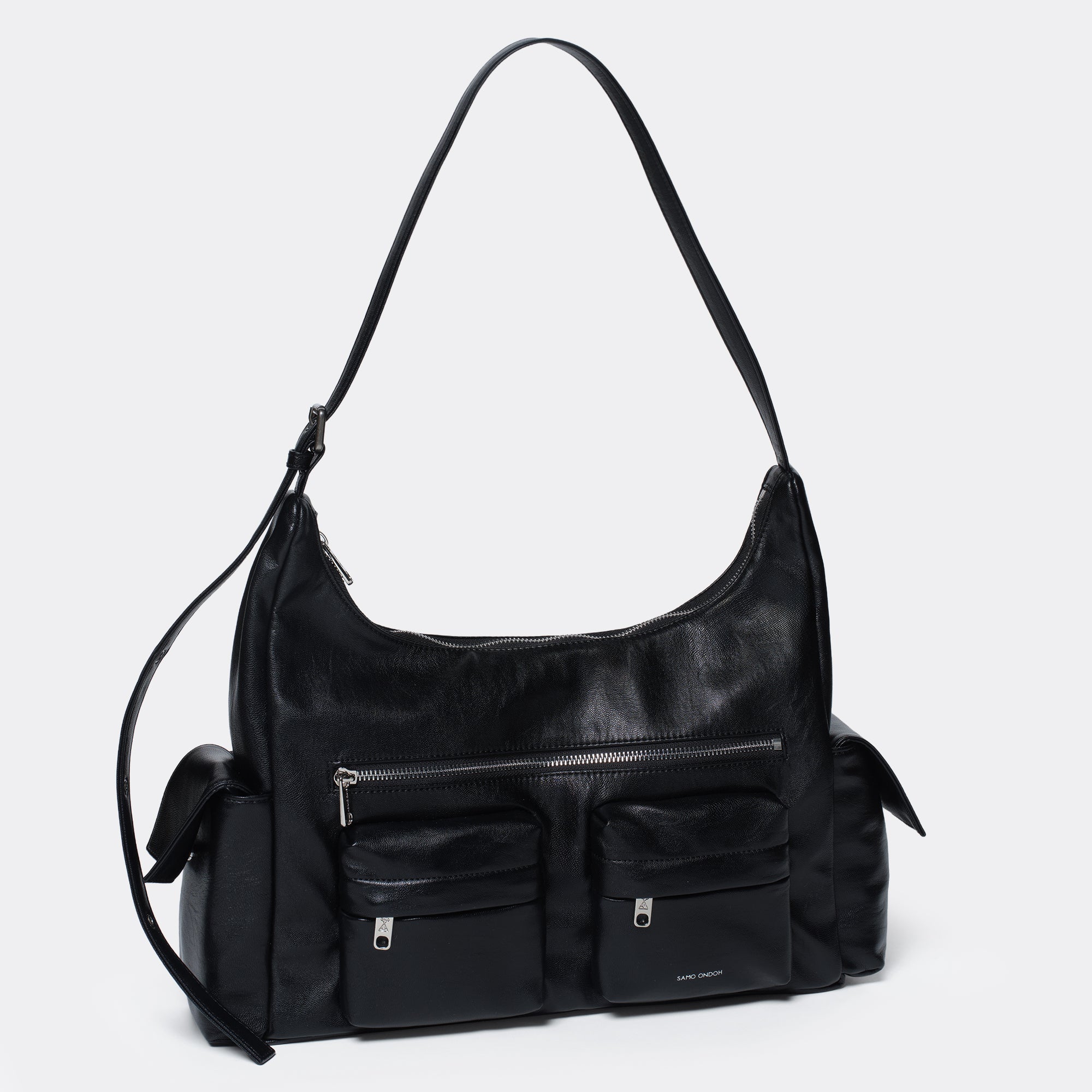 pocket mug bag L nappa black