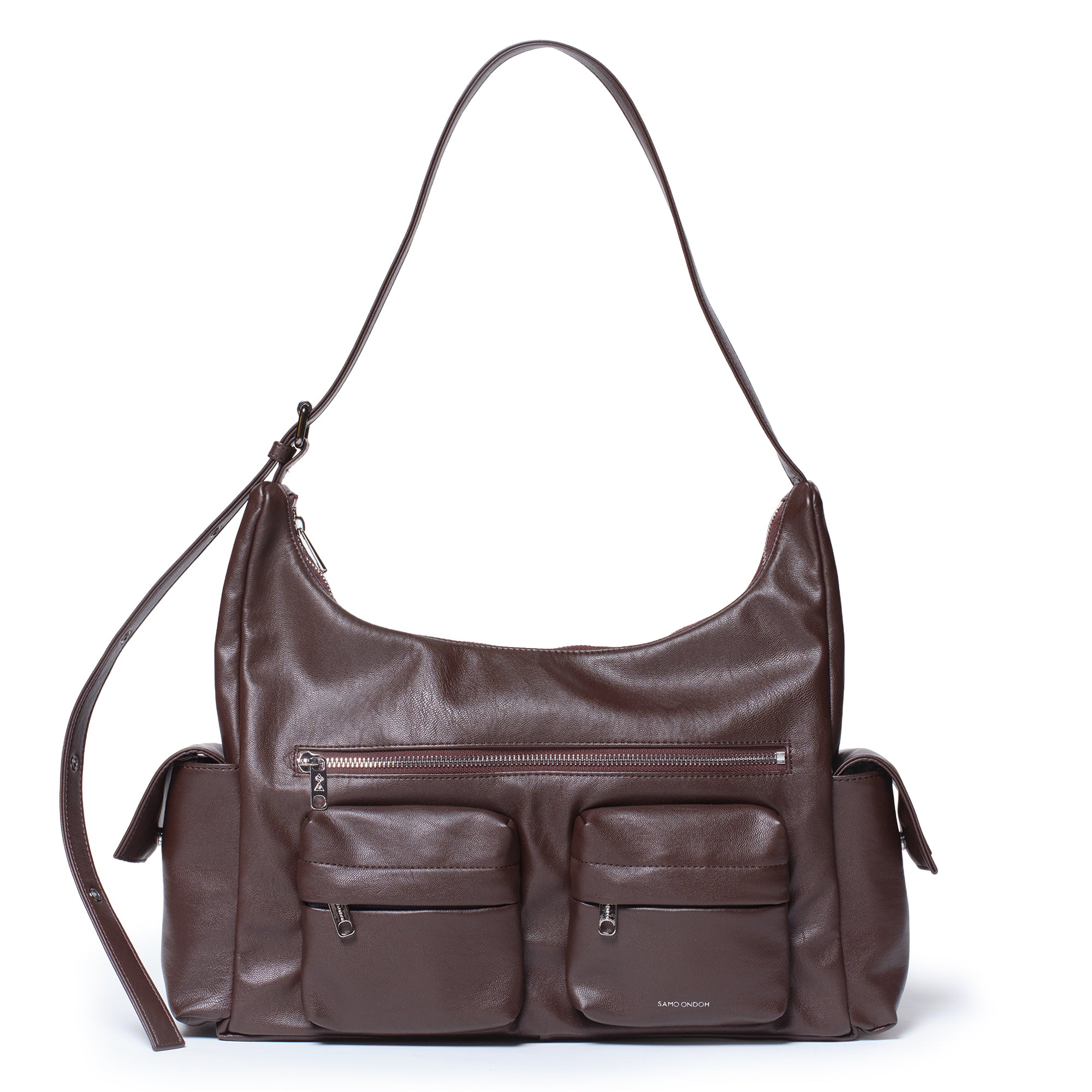 pocket mug bag L nappa chocolate