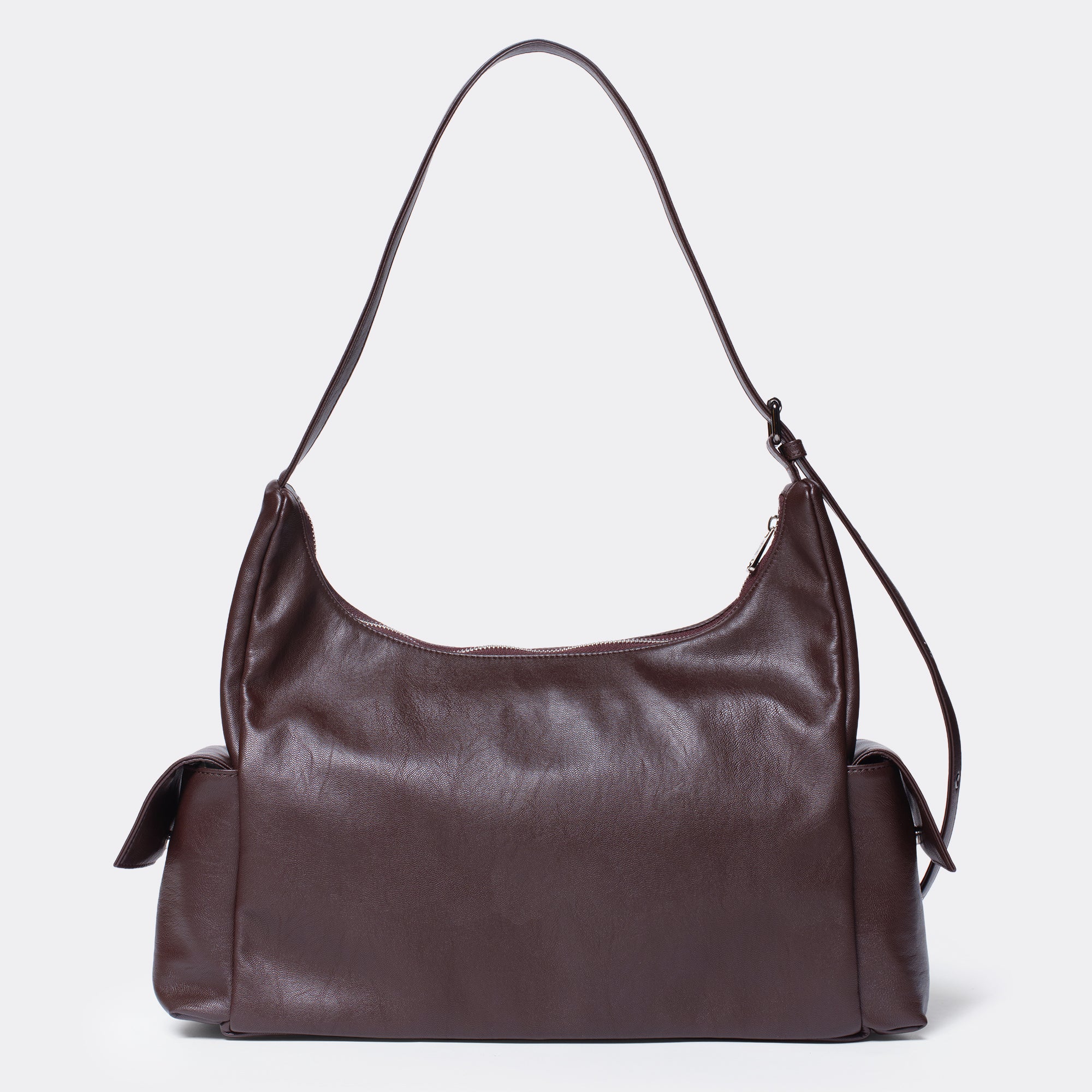 pocket mug bag L nappa chocolate