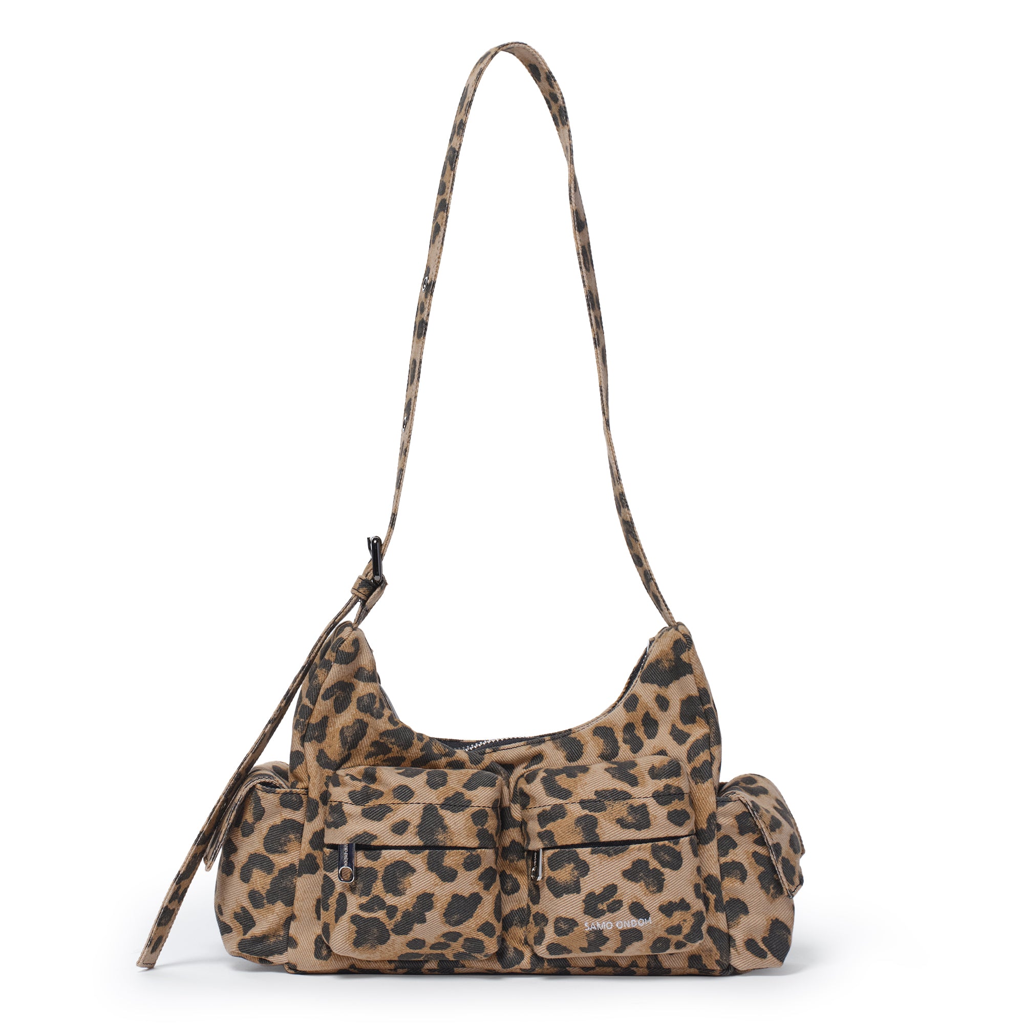 pocket mug bag M denim leopard