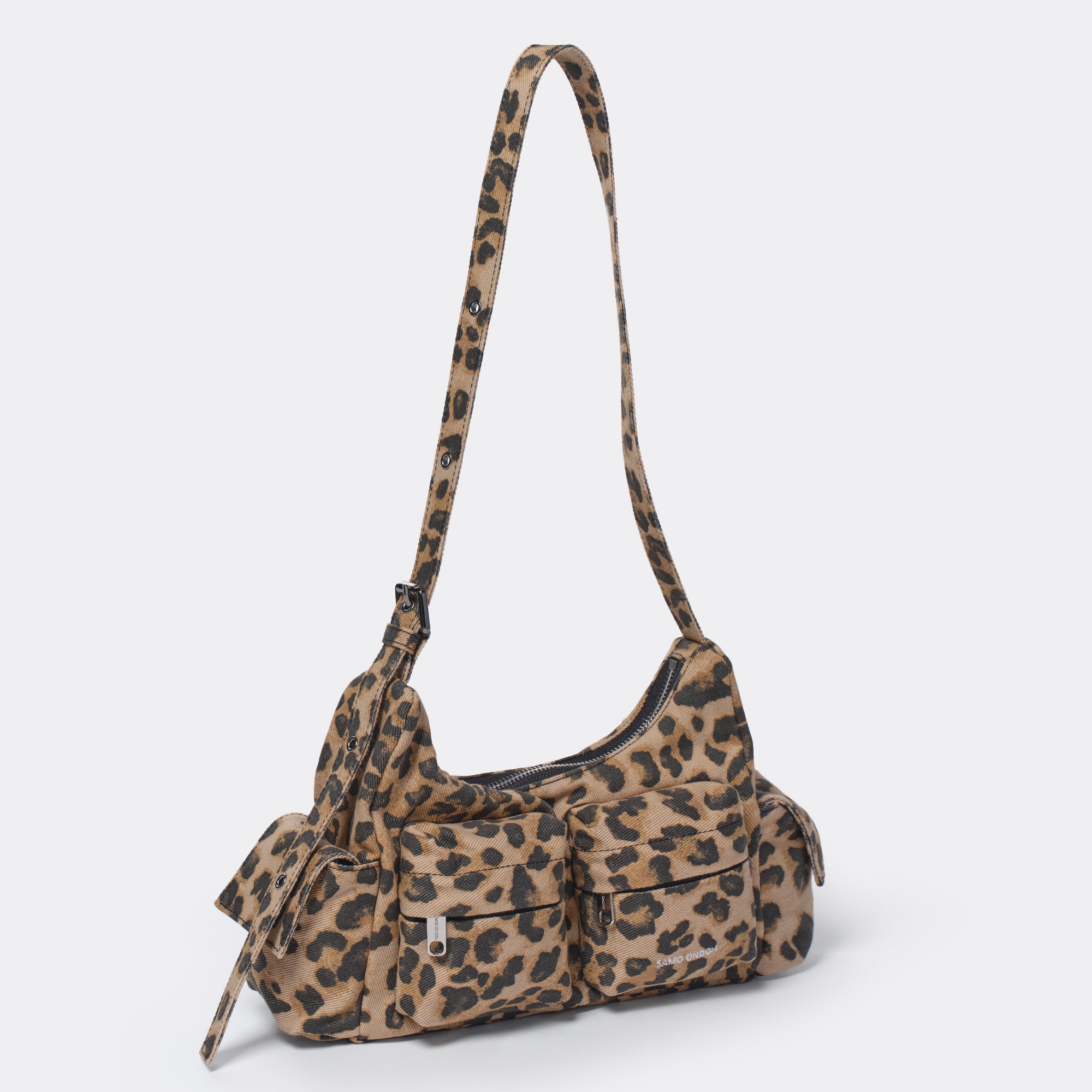 pocket mug bag M denim leopard