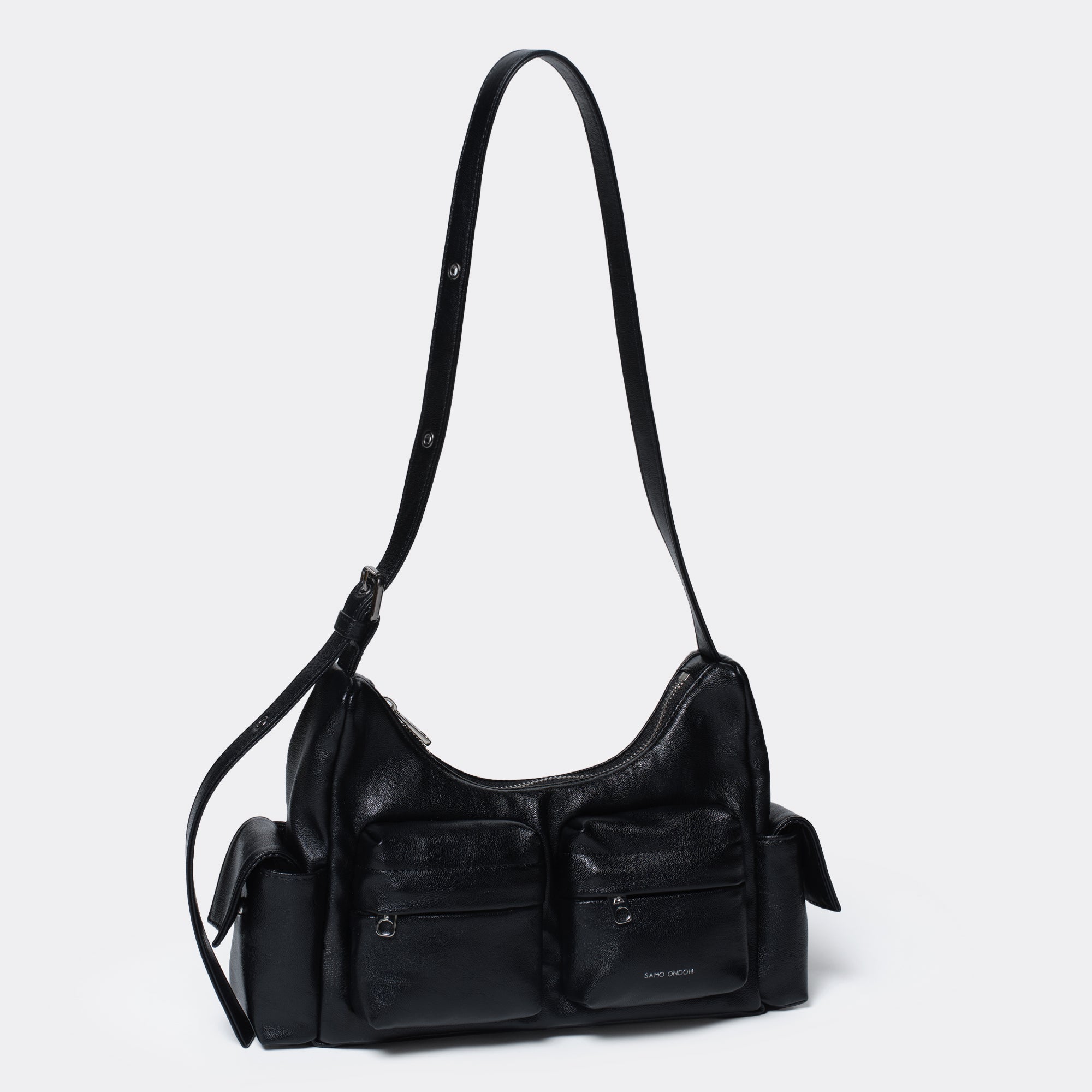 pocket mug bag M nappa black